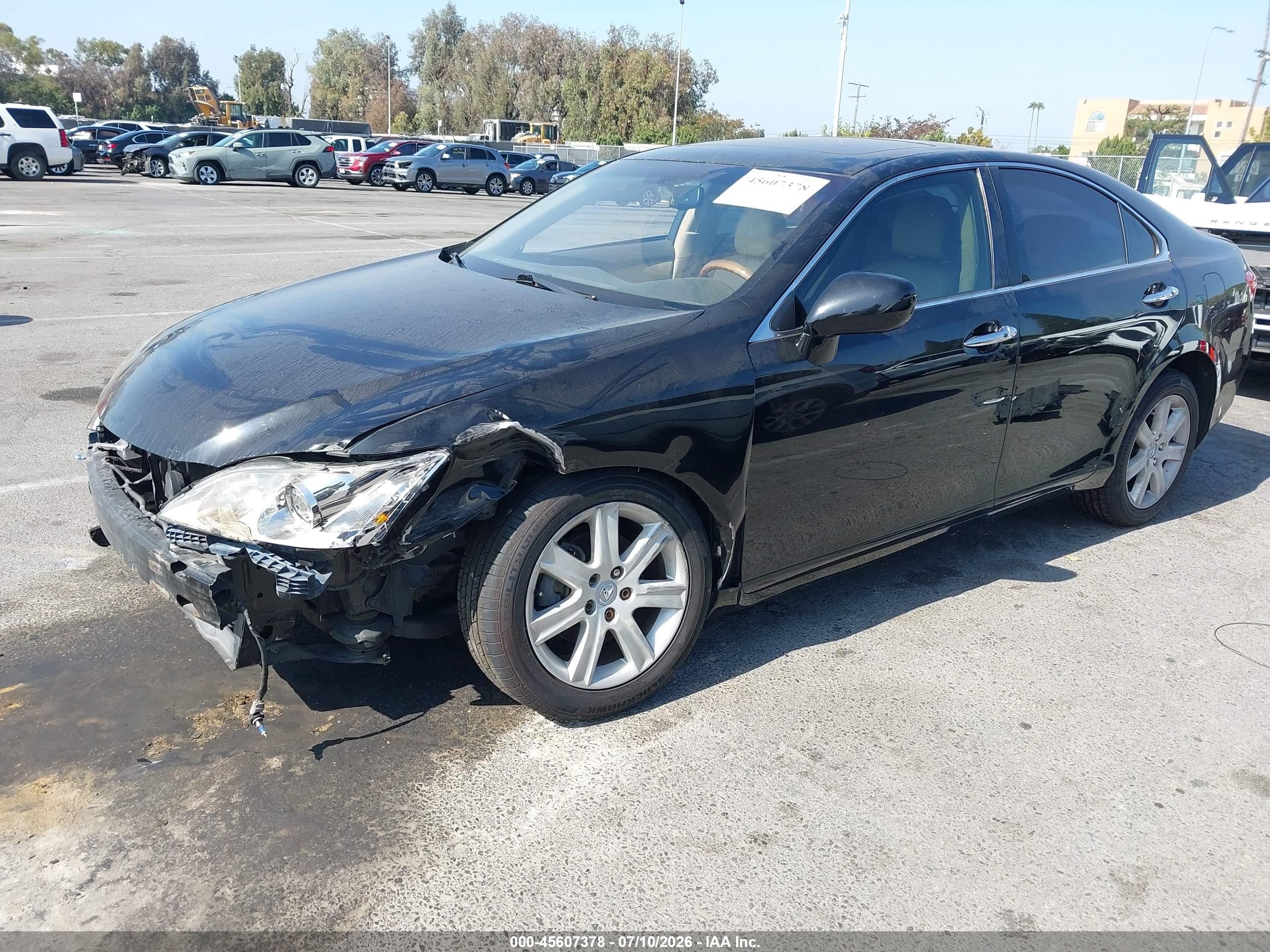 2007 Lexus Es 350   Black vin: JTHBJ46G472111228