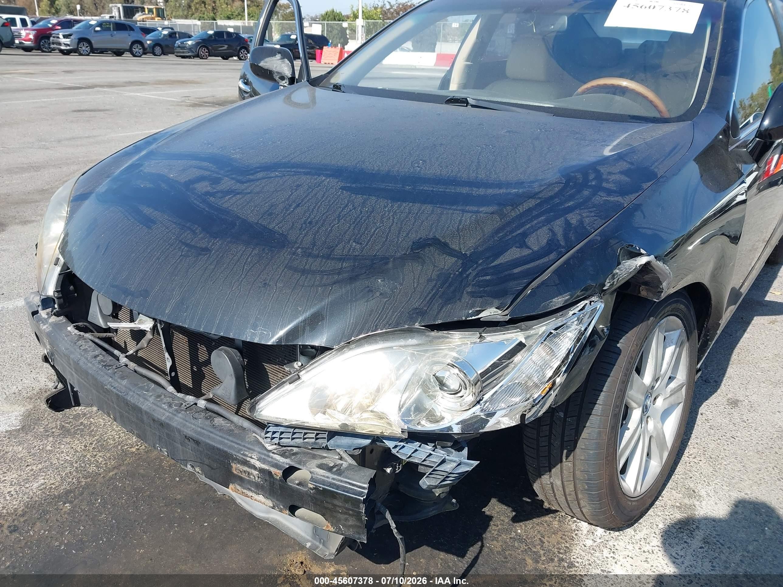2007 Lexus Es 350   Black vin: JTHBJ46G472111228