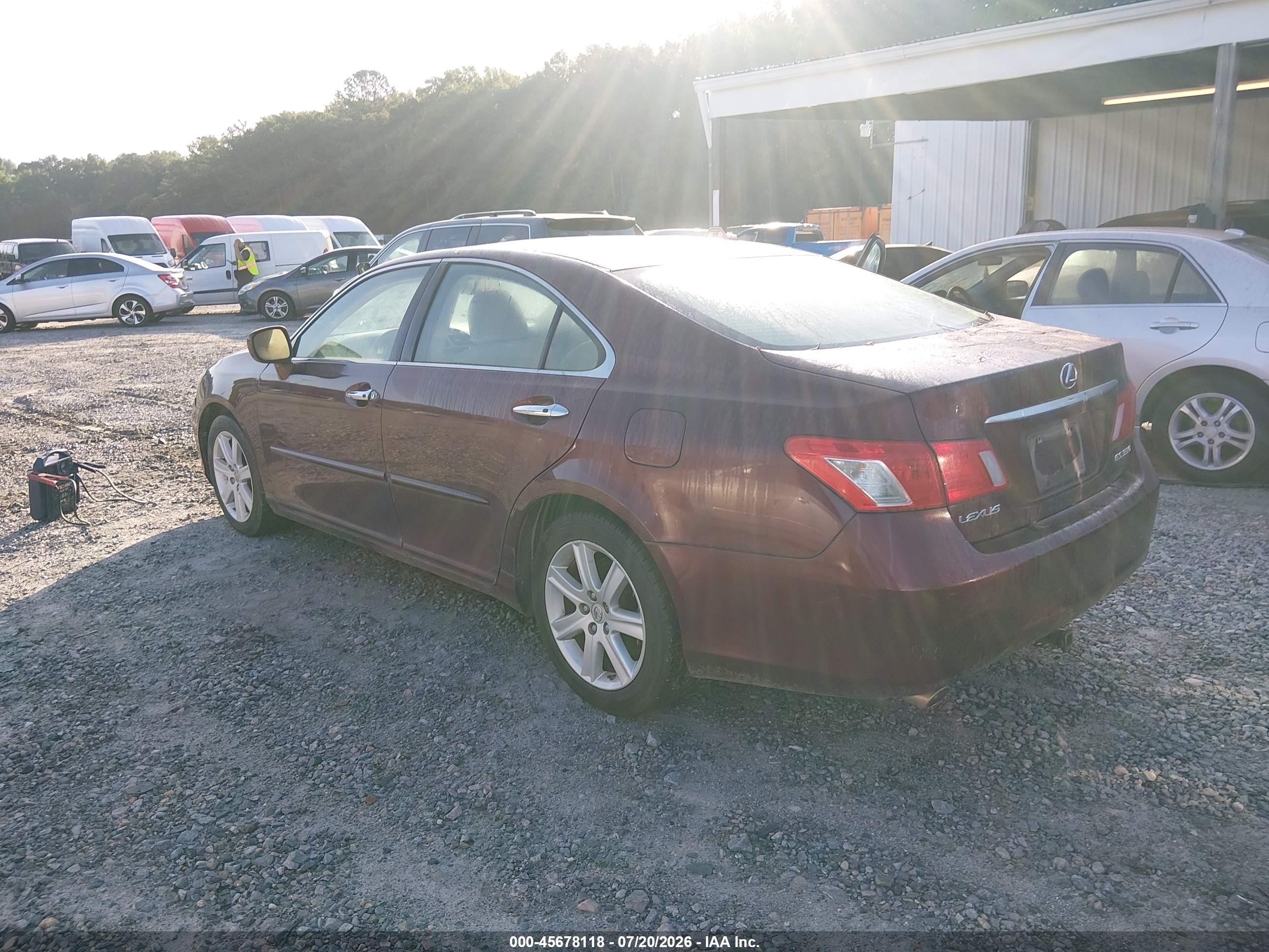 2007 Lexus Es 350   Бордовый vin: JTHBJ46G472129602