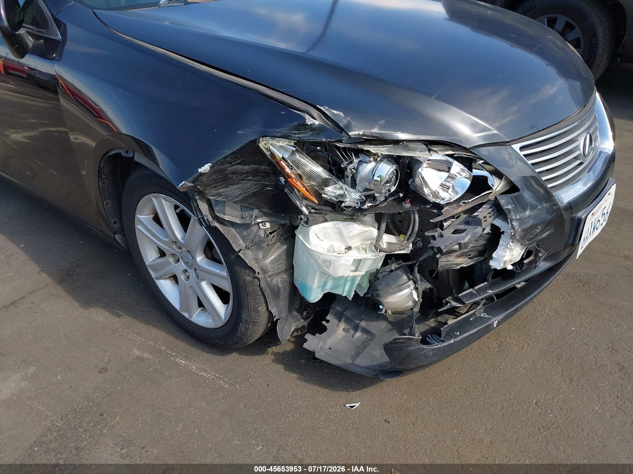 2007 Lexus Es 350   Black vin: JTHBJ46G472134248