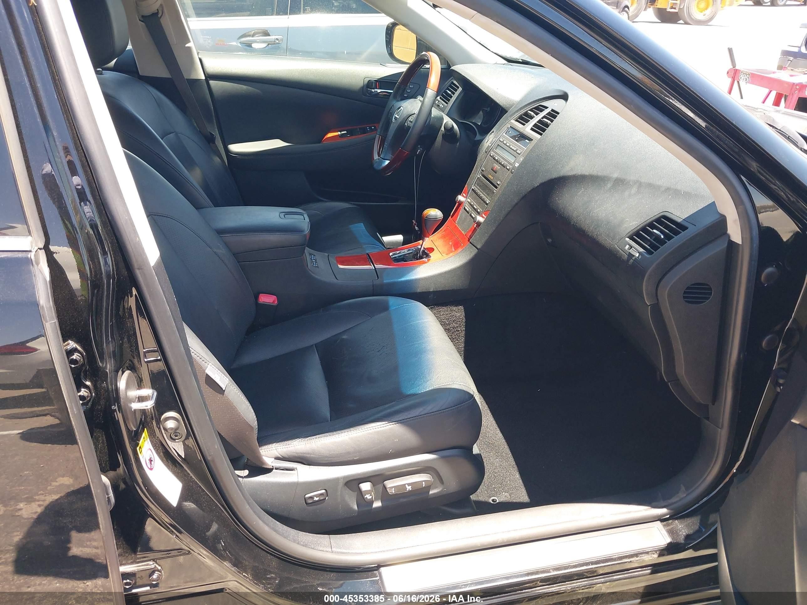 2007 Lexus Es 350   Черный vin: JTHBJ46G472151762