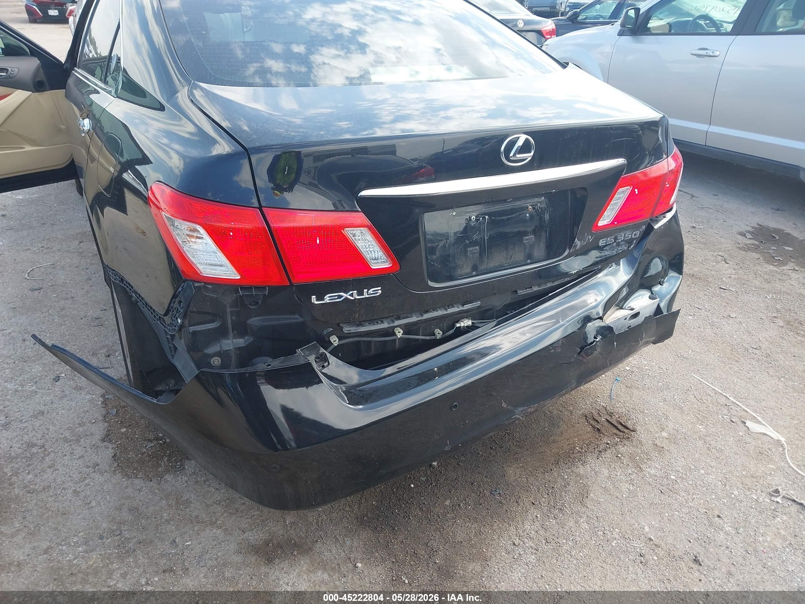 2008 Lexus Es 350   Black vin: JTHBJ46G482174458