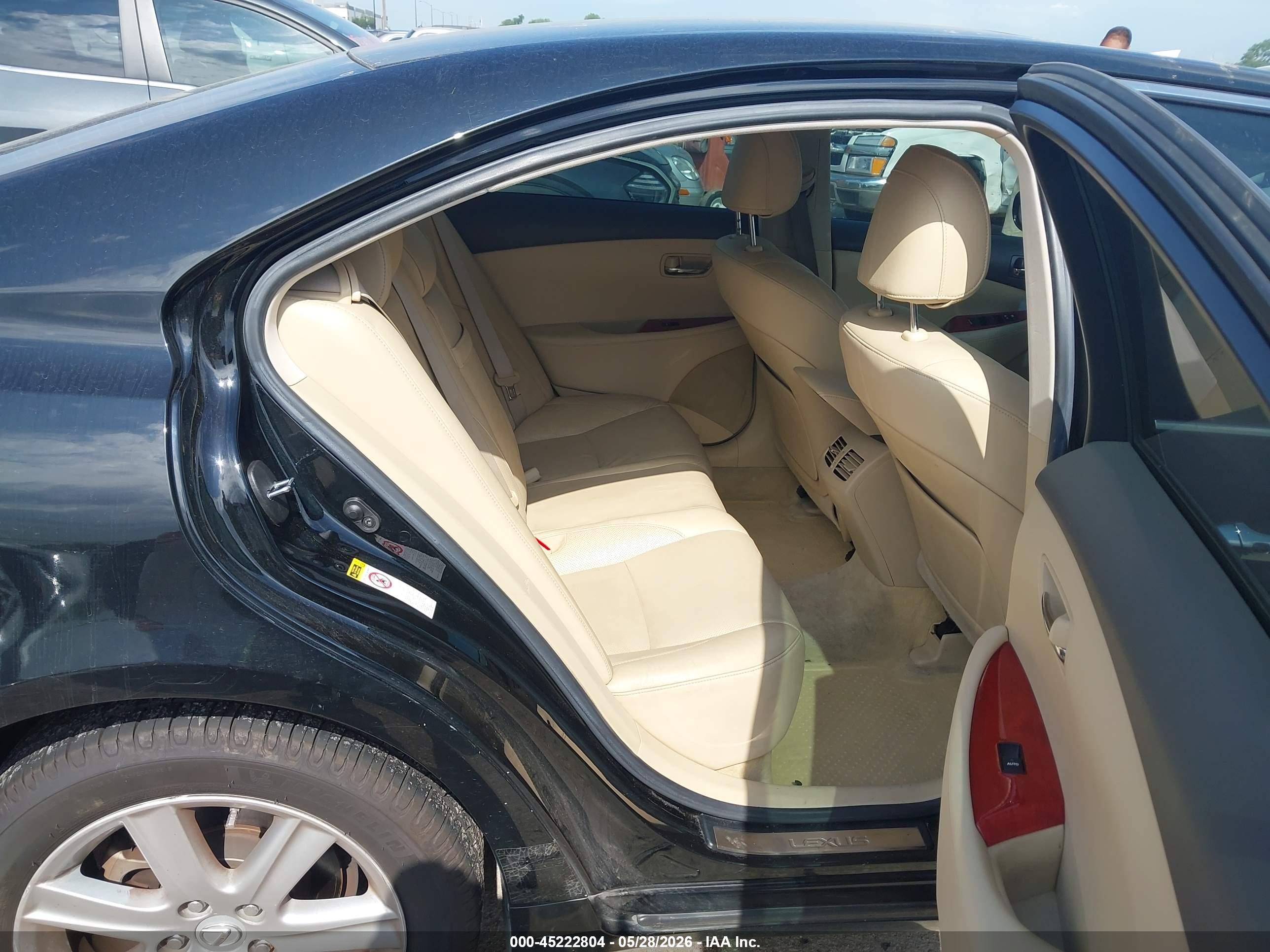 2008 Lexus Es 350   Black vin: JTHBJ46G482174458