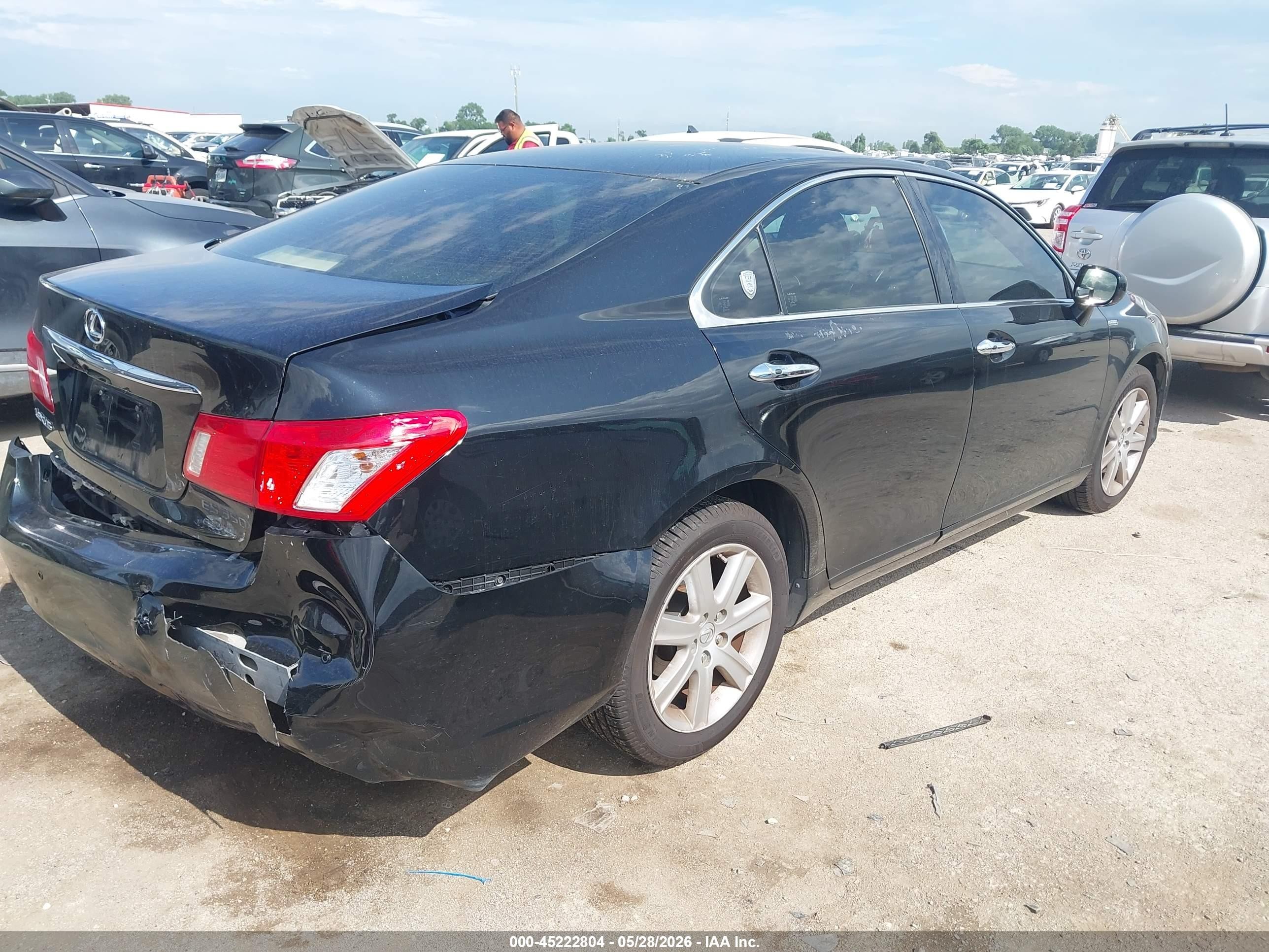 2008 Lexus Es 350   Black vin: JTHBJ46G482174458