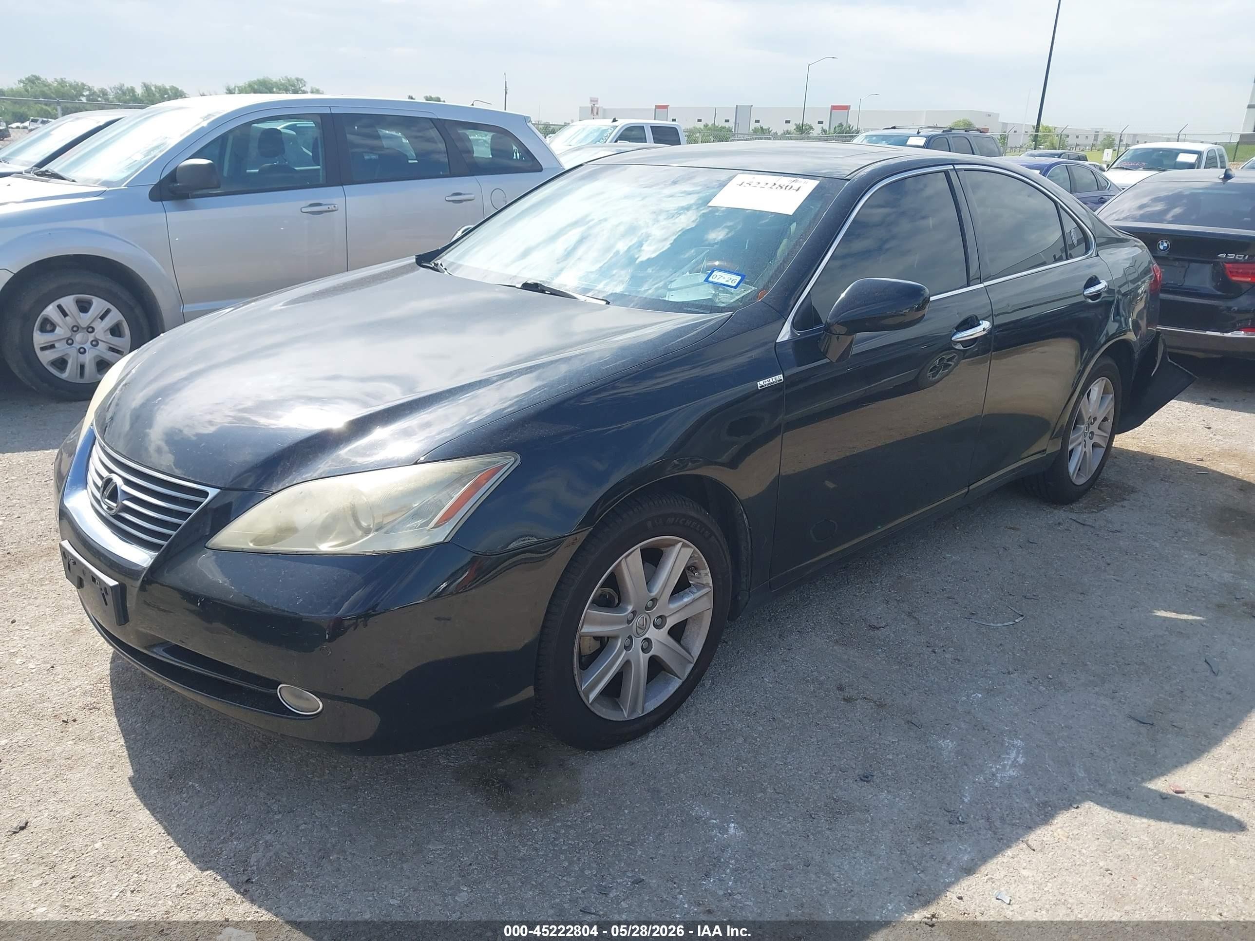 2008 Lexus Es 350   Black vin: JTHBJ46G482174458