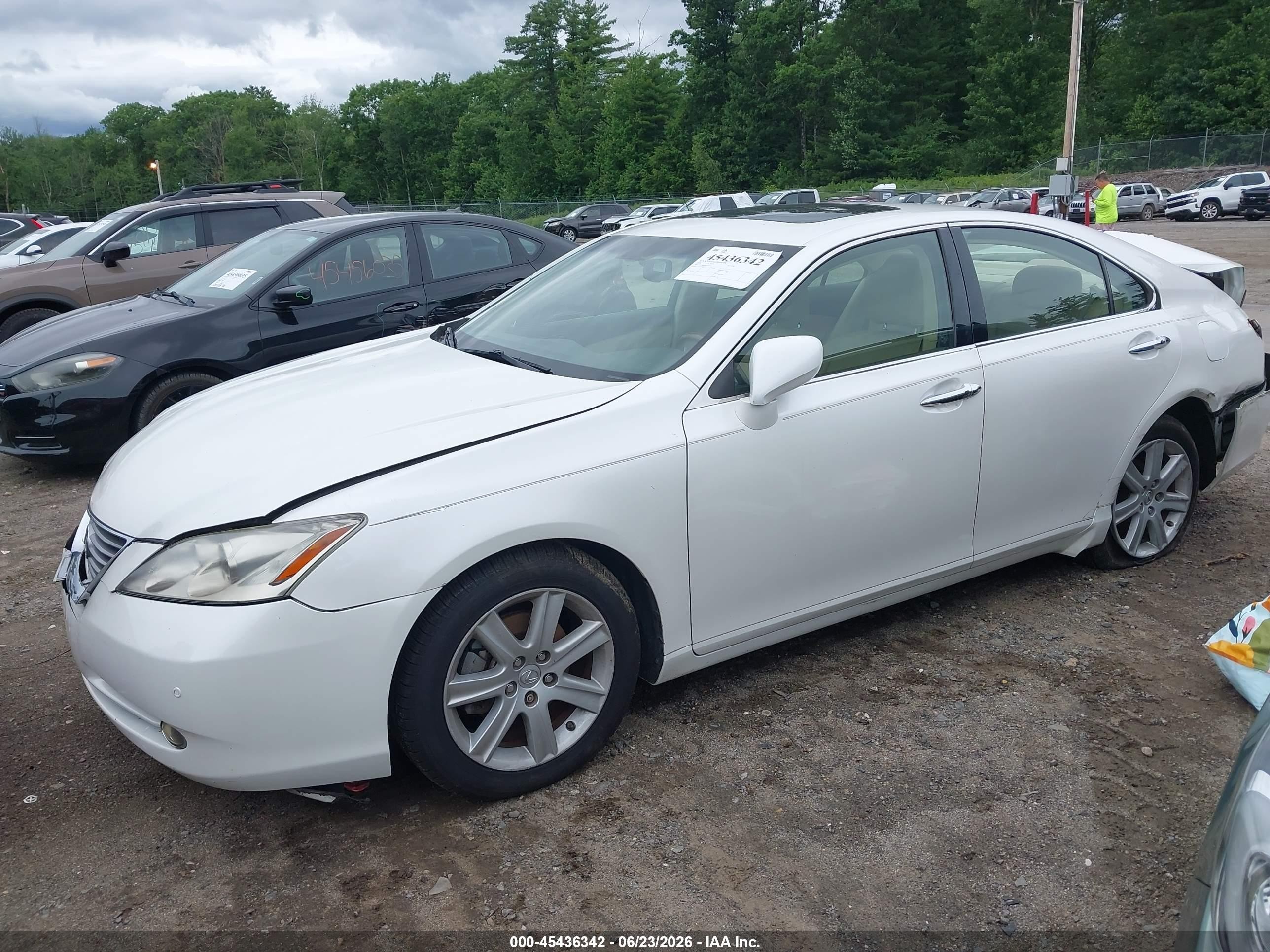 2008 Lexus Es 350   White vin: JTHBJ46G482191194