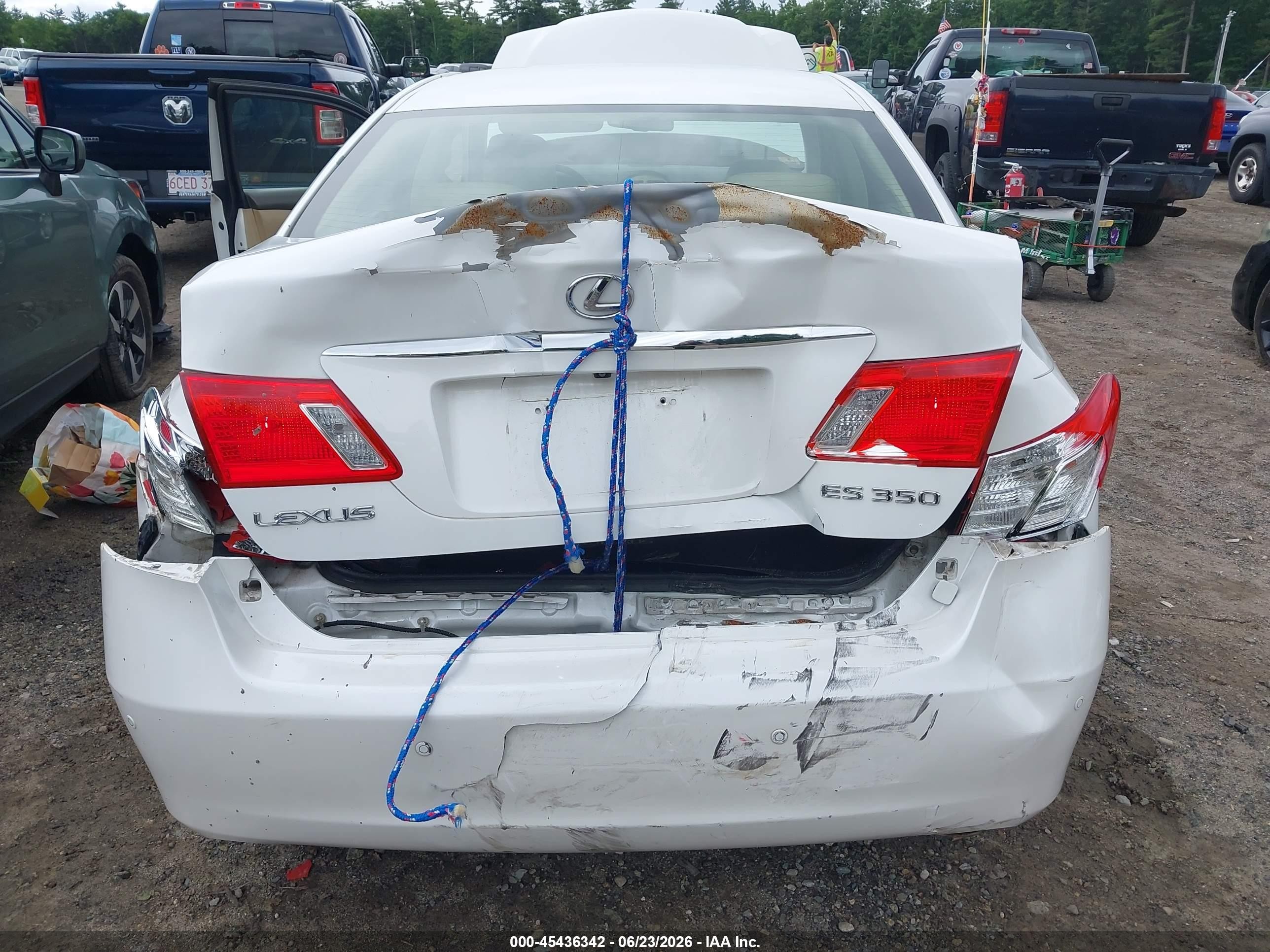 2008 Lexus Es 350   White vin: JTHBJ46G482191194