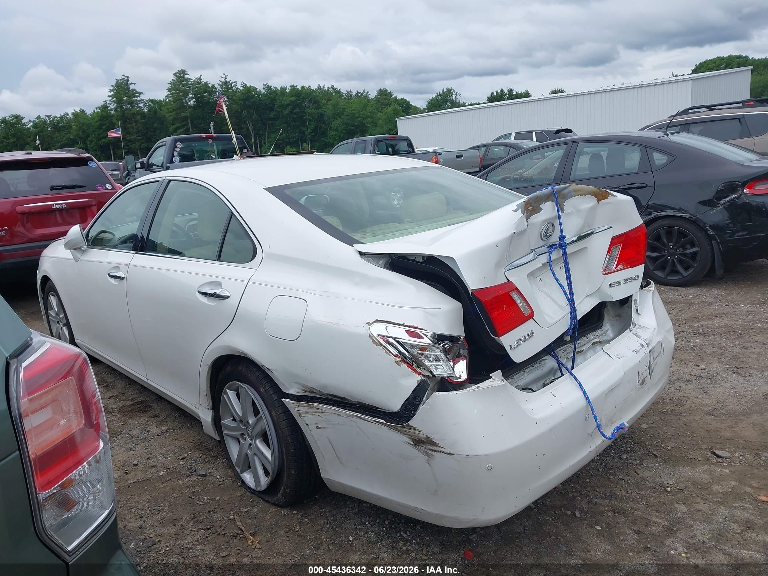 2008 Lexus Es 350   White vin: JTHBJ46G482191194