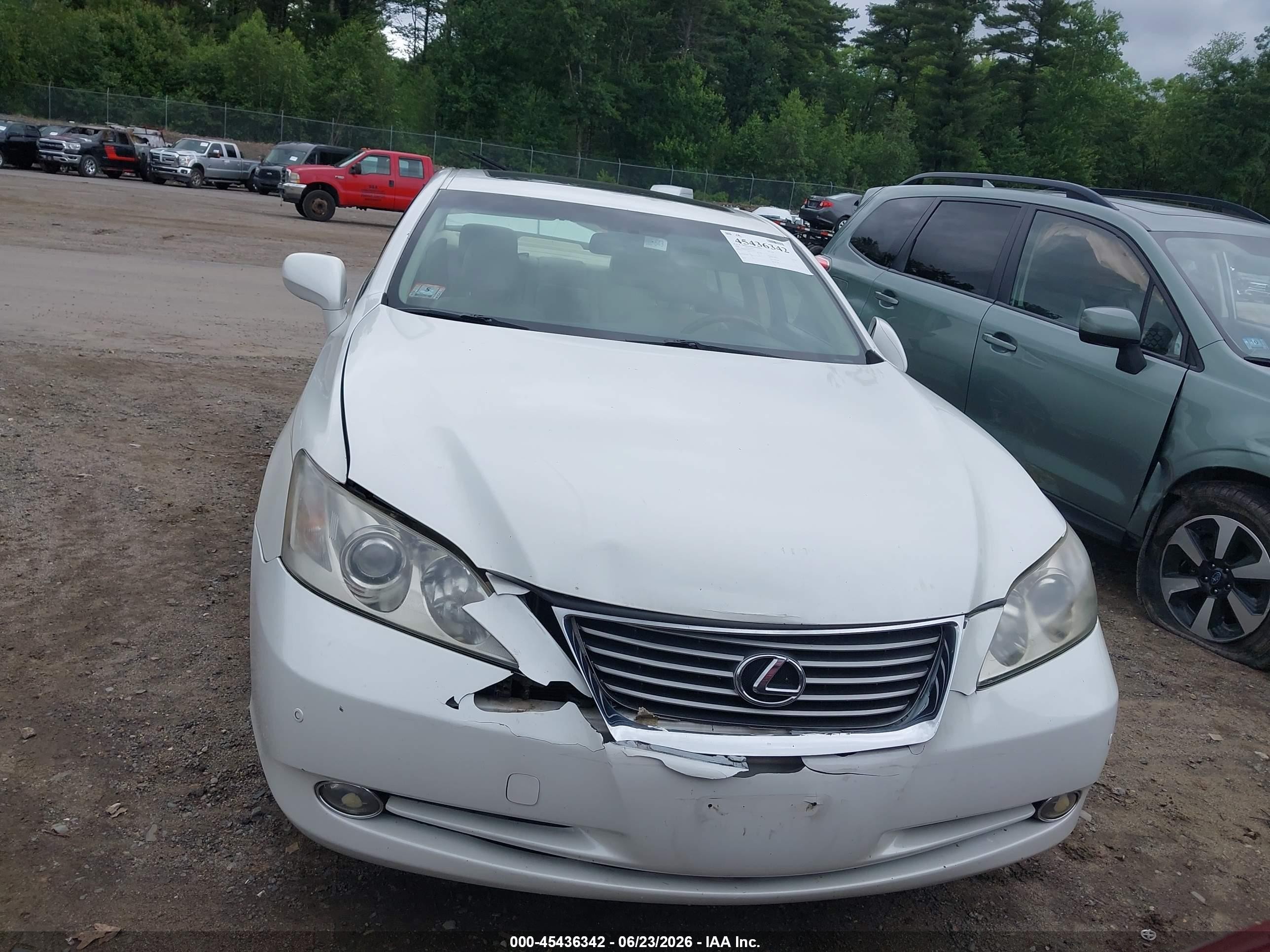 2008 Lexus Es 350   White vin: JTHBJ46G482191194