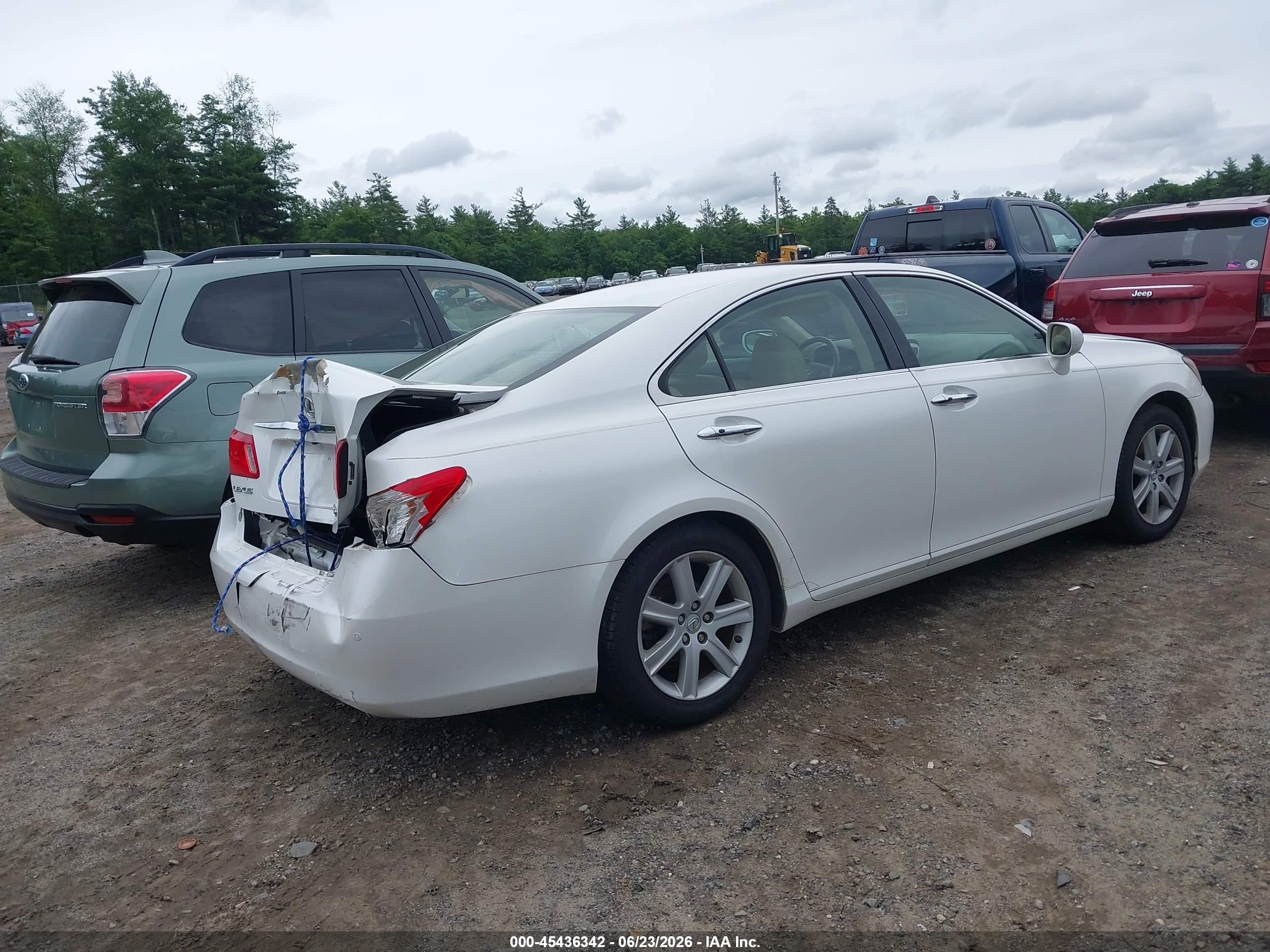 2008 Lexus Es 350   White vin: JTHBJ46G482191194