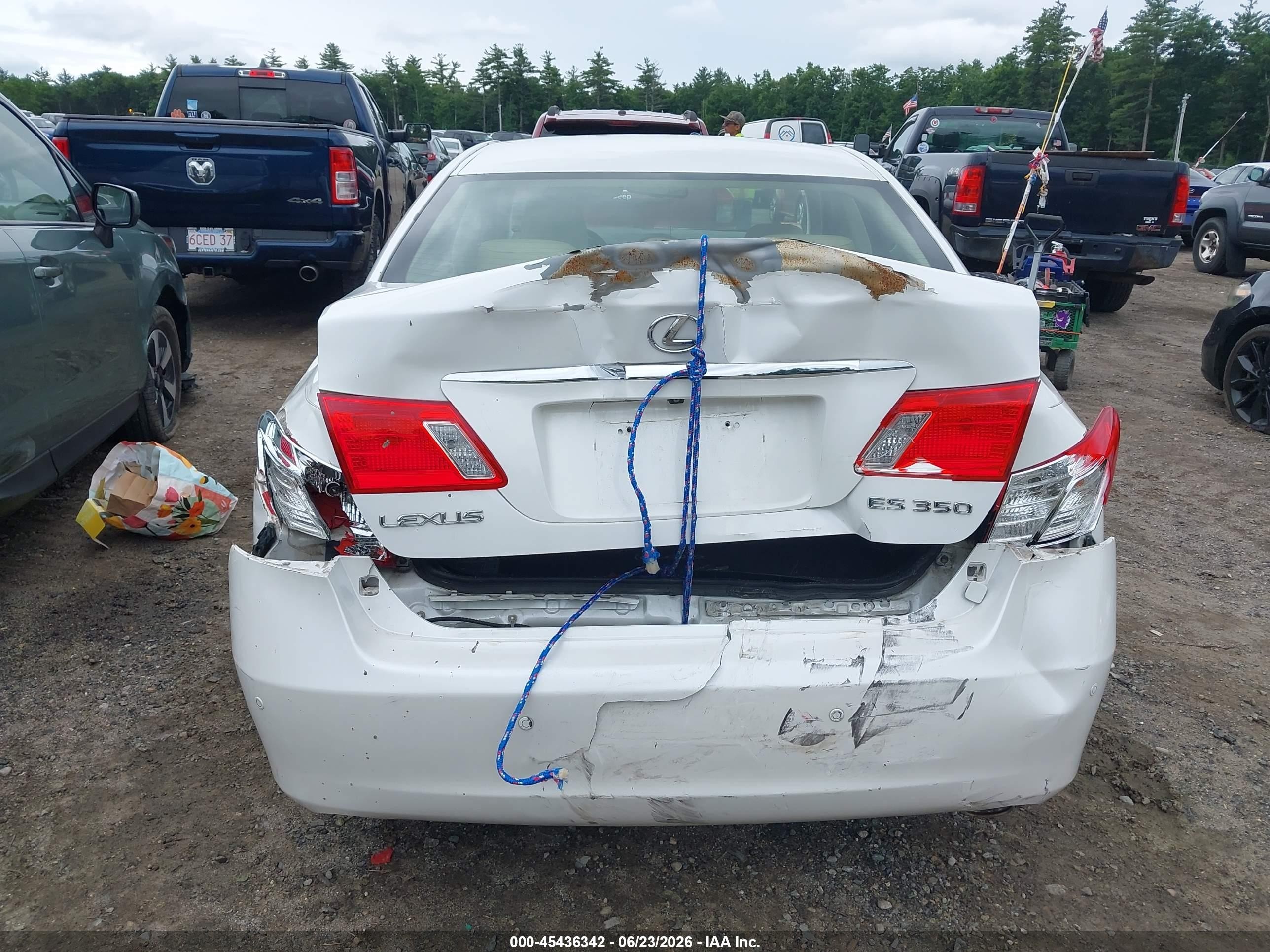 2008 Lexus Es 350   White vin: JTHBJ46G482191194