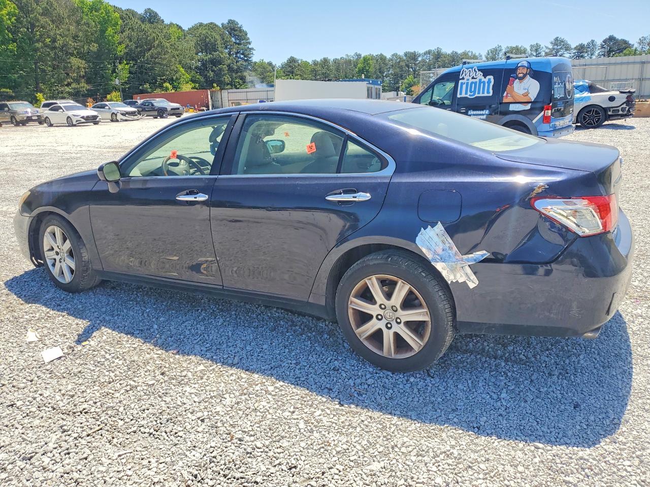 2008 Lexus Es 350 Base Blue vin: JTHBJ46G482202808