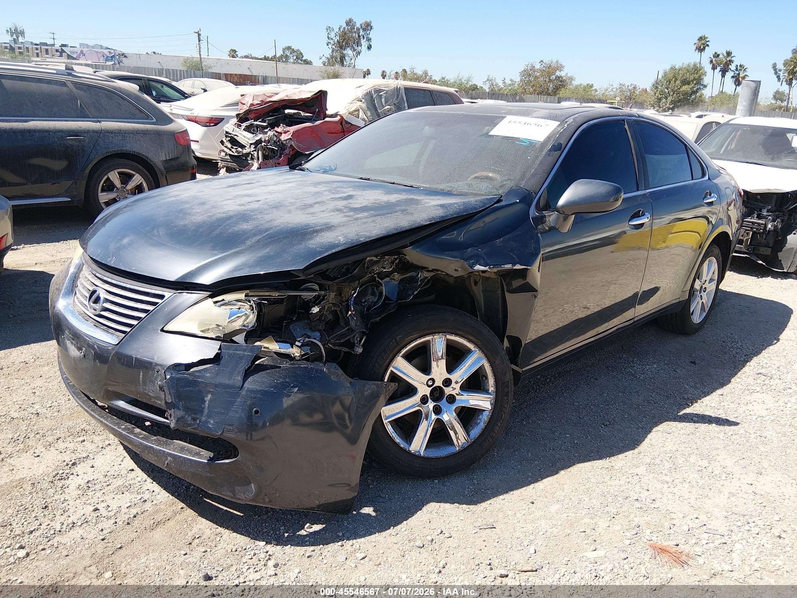 2008 Lexus Es 350 Black vin: JTHBJ46G482218779