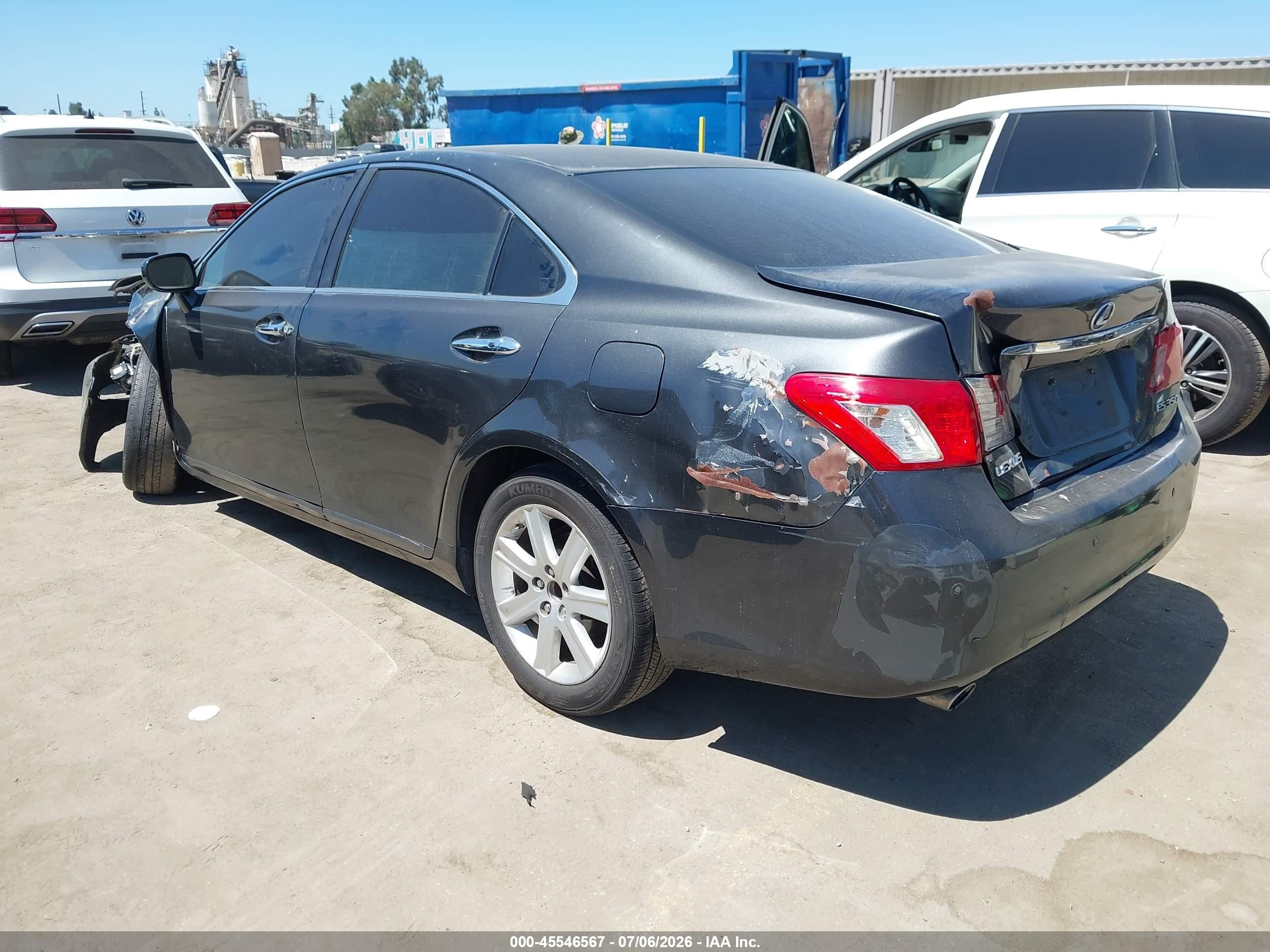 2008 Lexus Es 350 Black vin: JTHBJ46G482218779