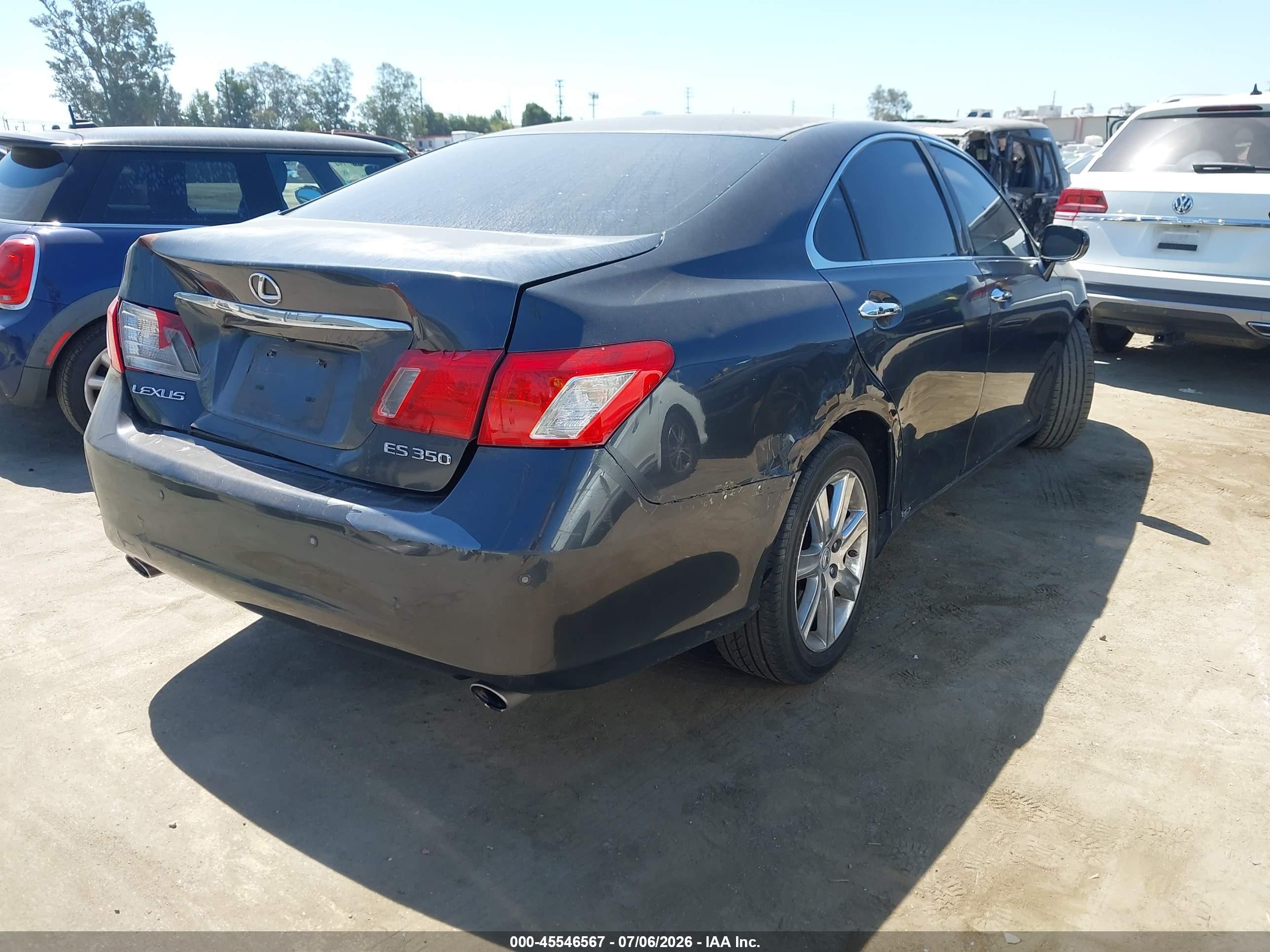 2008 Lexus Es 350 Black vin: JTHBJ46G482218779