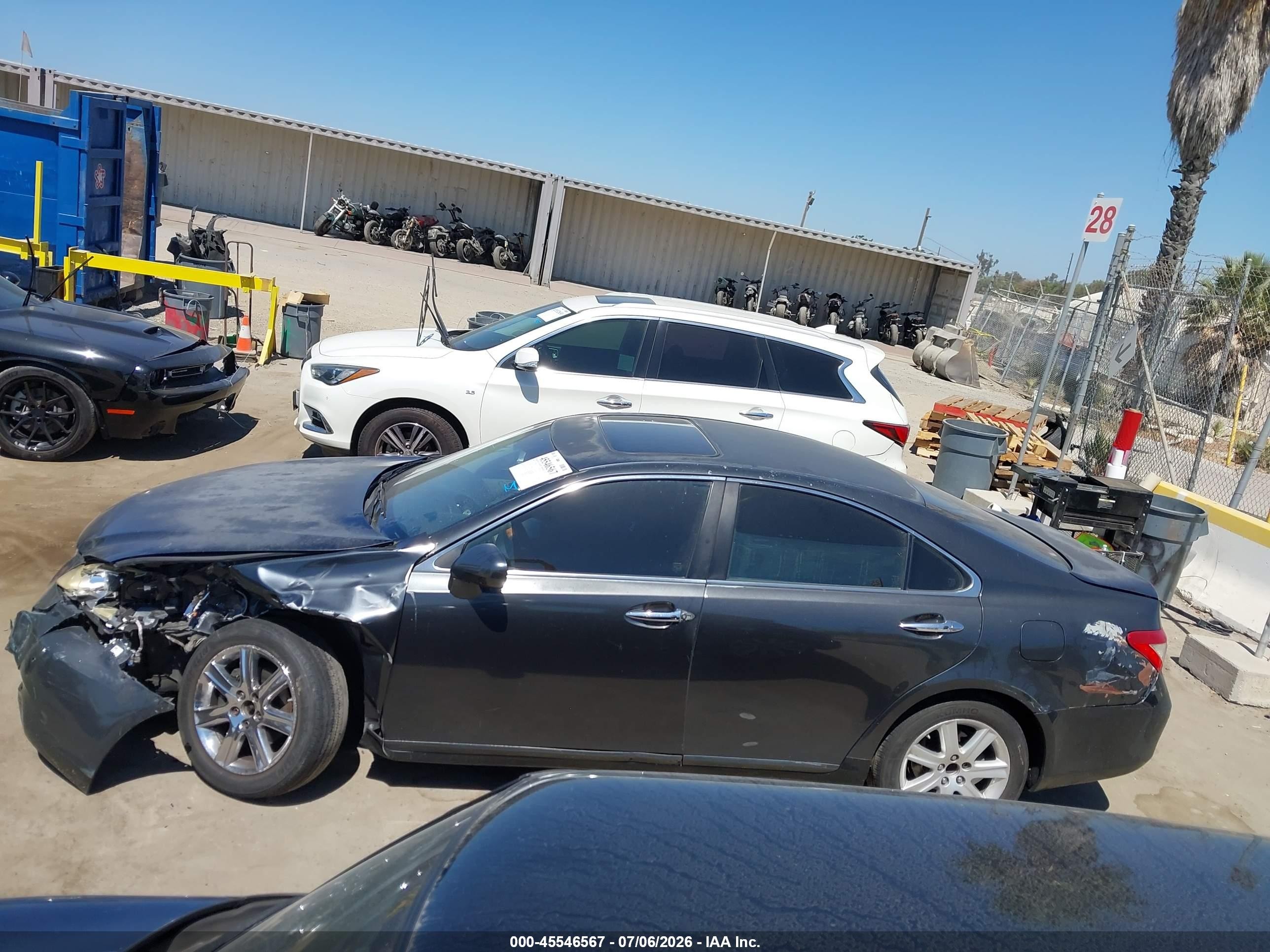 2008 Lexus Es 350 Black vin: JTHBJ46G482218779