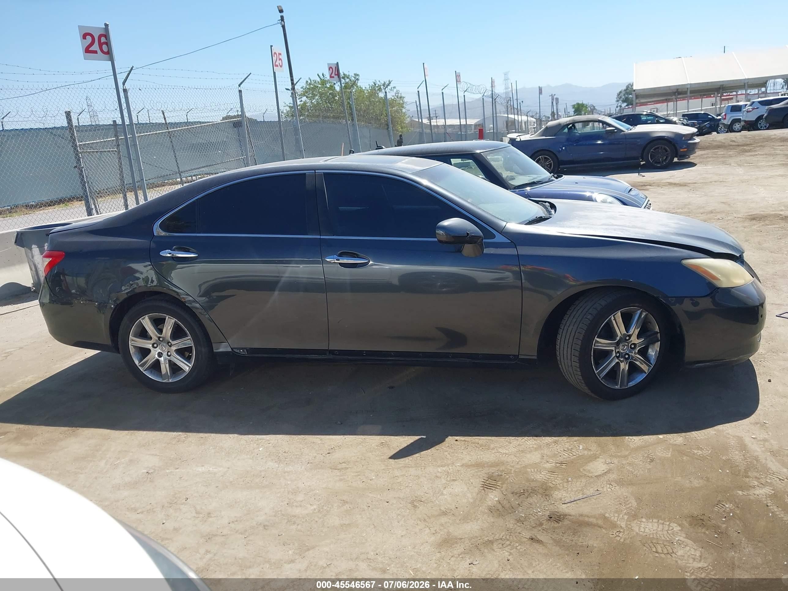 2008 Lexus Es 350 Black vin: JTHBJ46G482218779