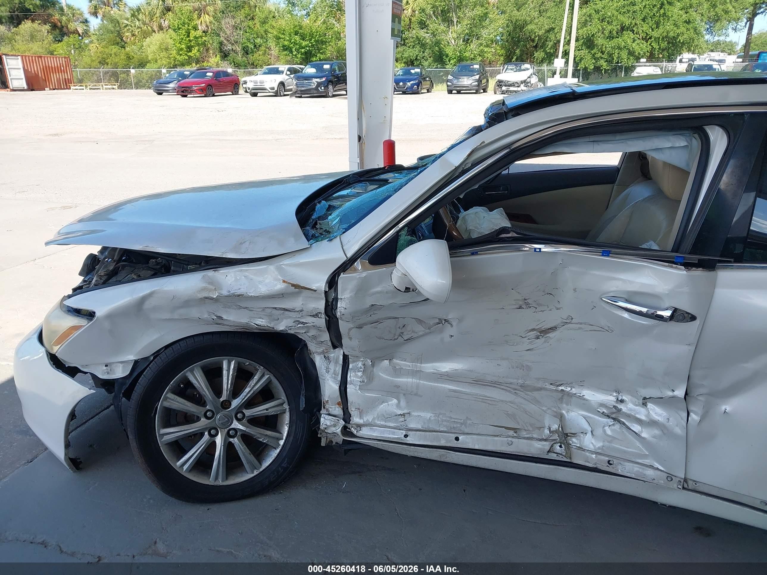 2008 Lexus Es 350   White vin: JTHBJ46G482220452