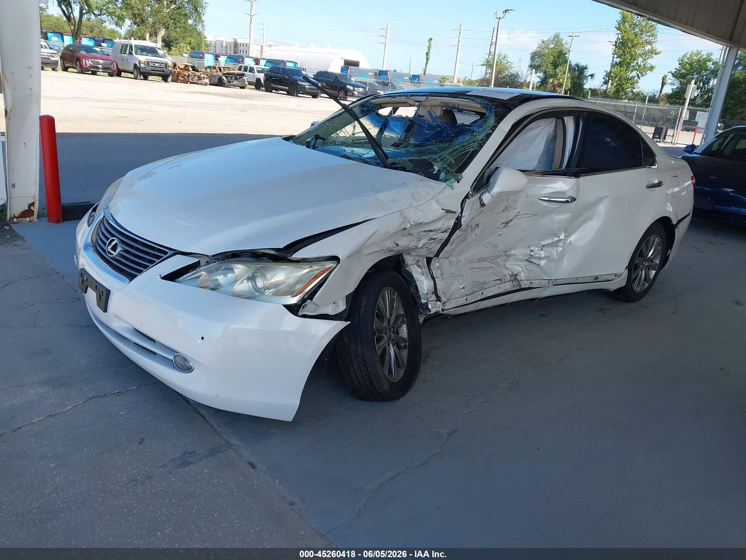 2008 Lexus Es 350   White vin: JTHBJ46G482220452