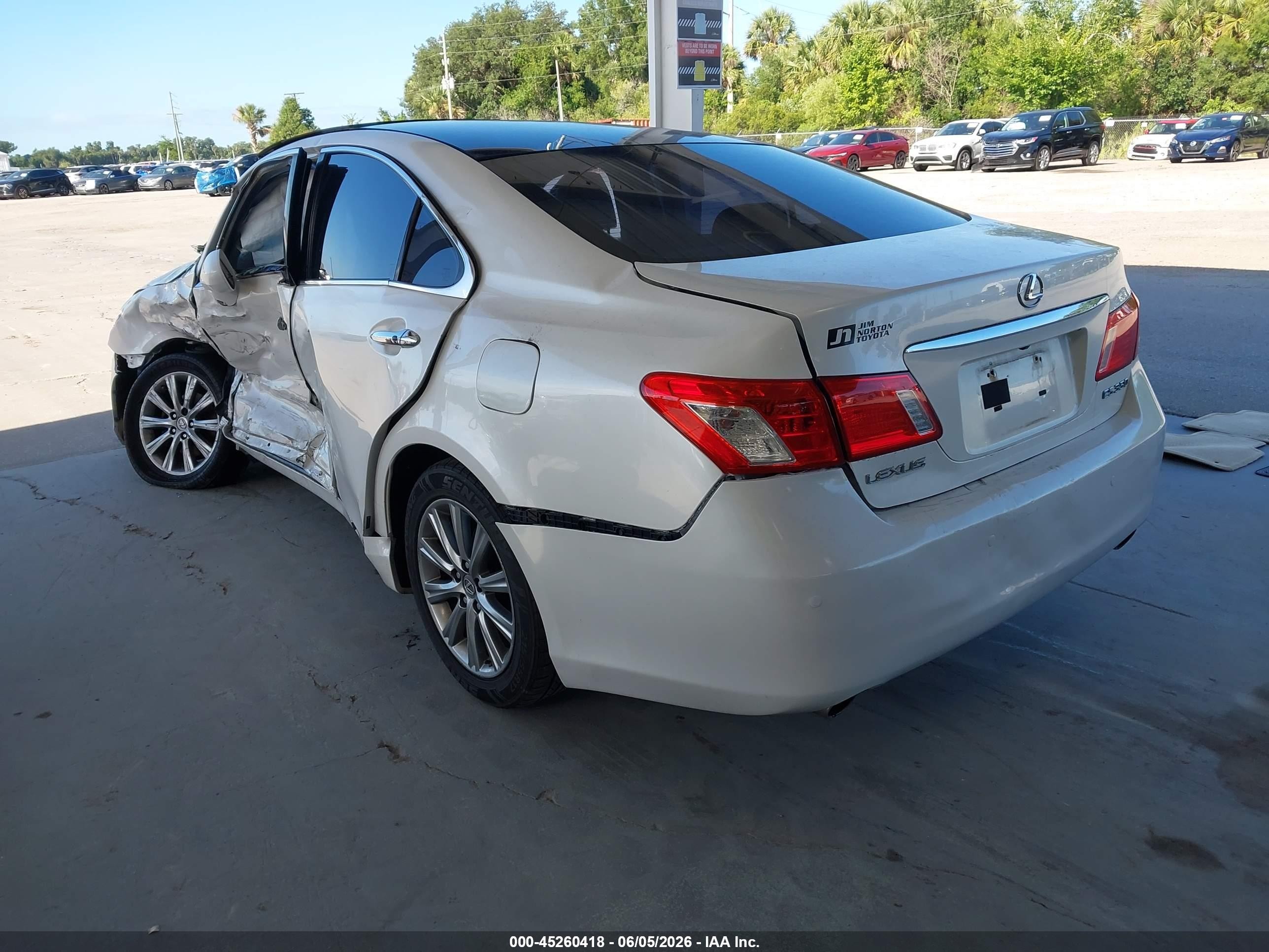 2008 Lexus Es 350   White vin: JTHBJ46G482220452