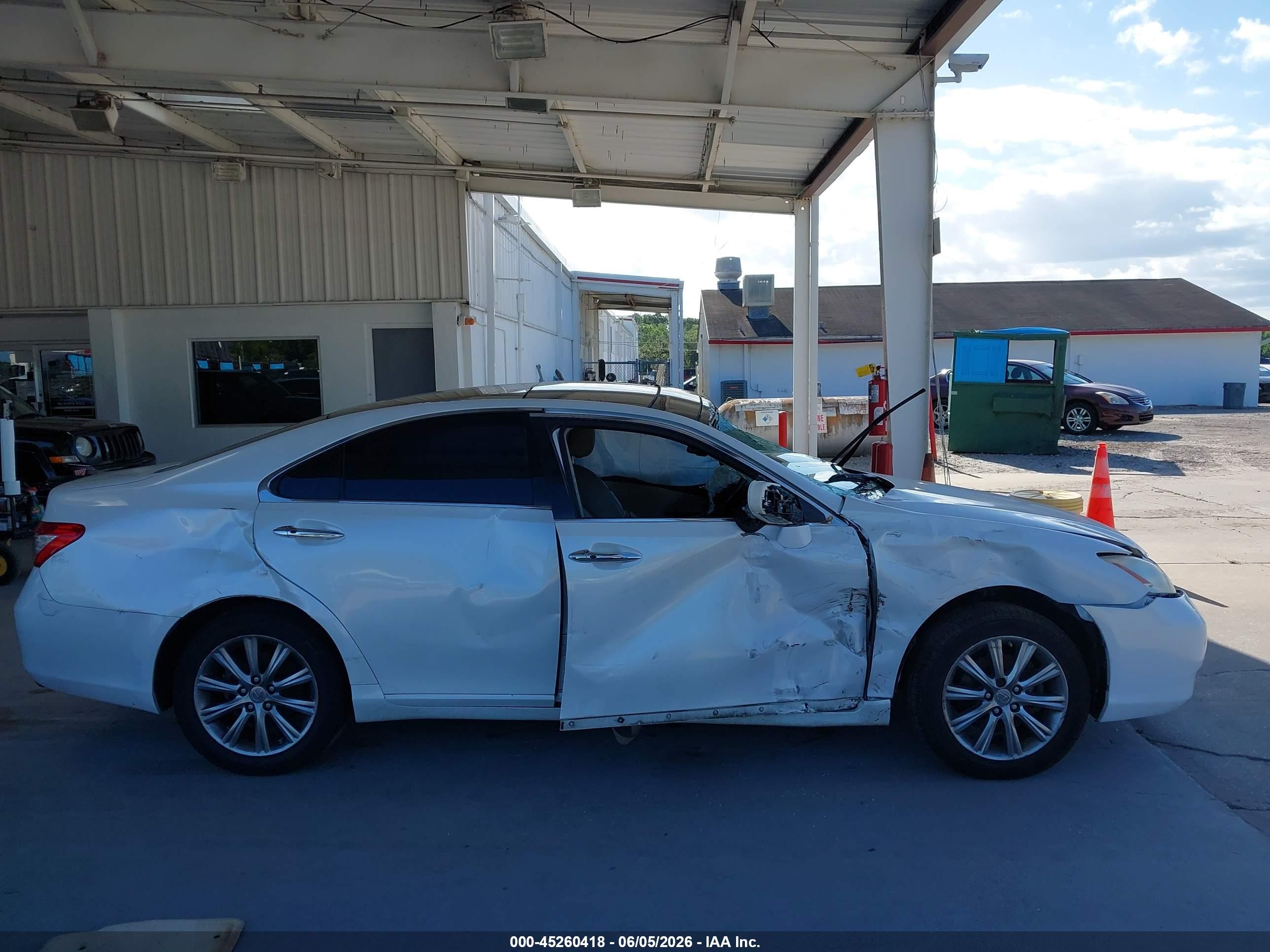 2008 Lexus Es 350   White vin: JTHBJ46G482220452