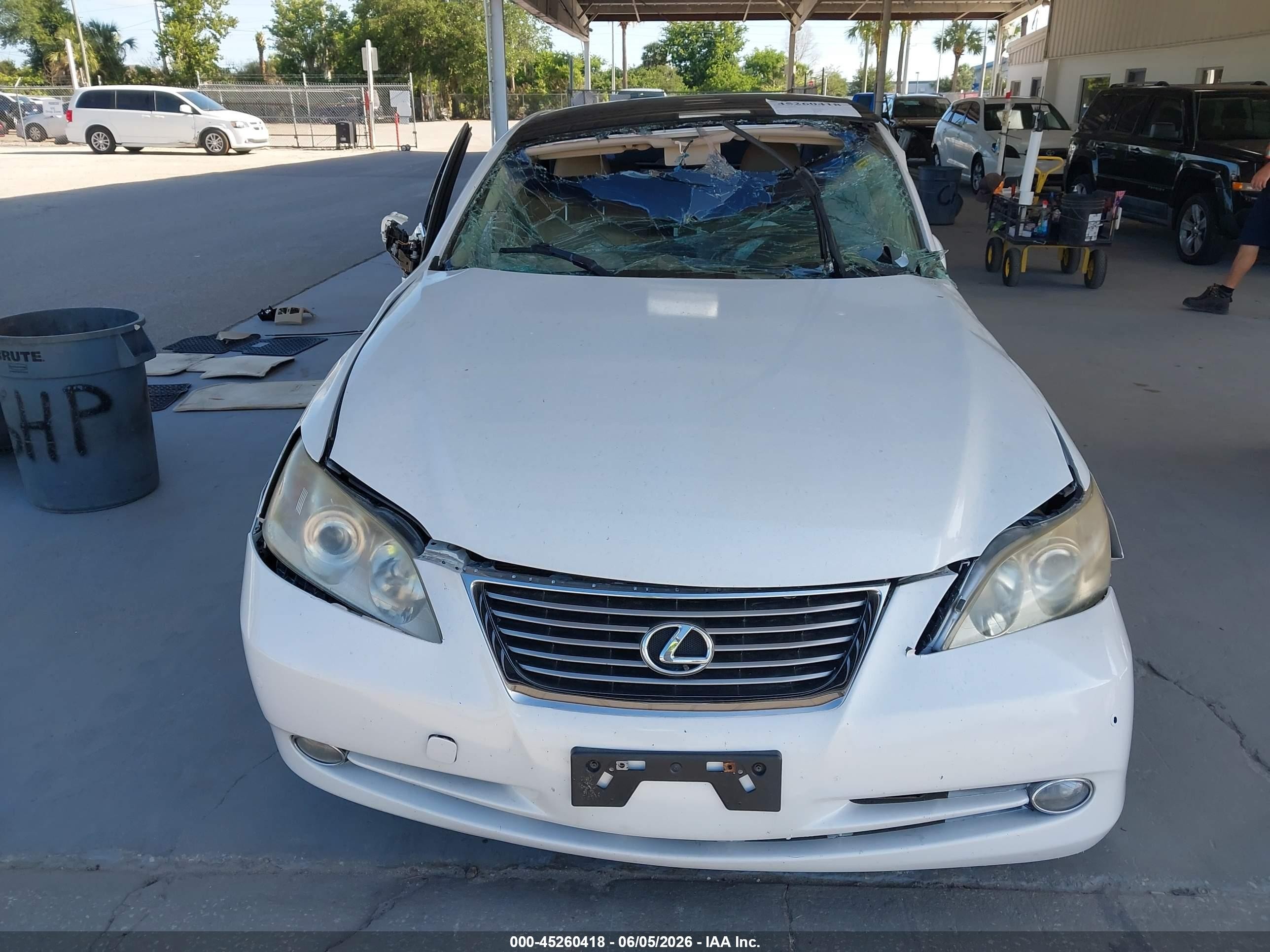 2008 Lexus Es 350   White vin: JTHBJ46G482220452