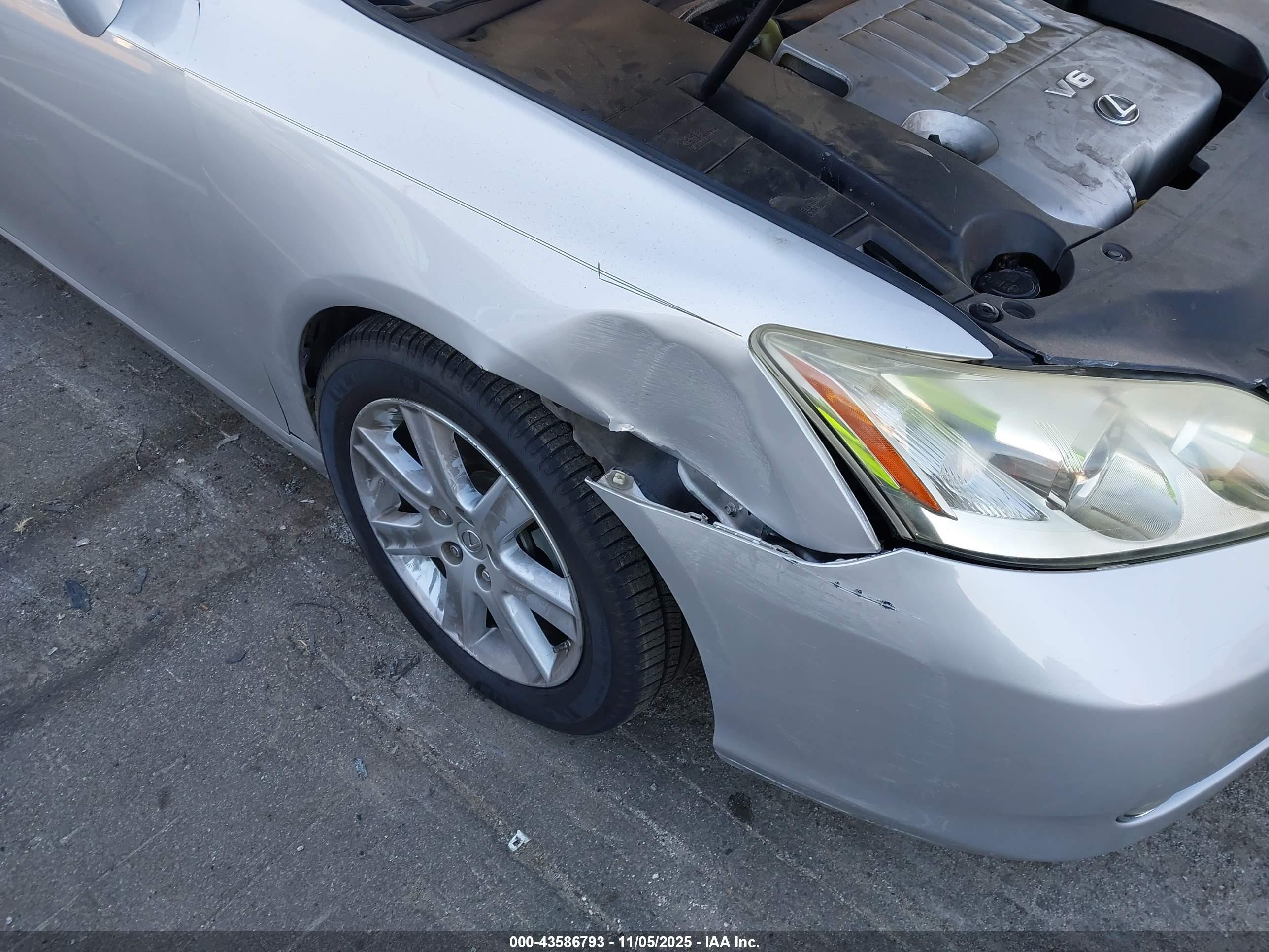 2008 Lexus Es 350   Silver vin: JTHBJ46G482249305