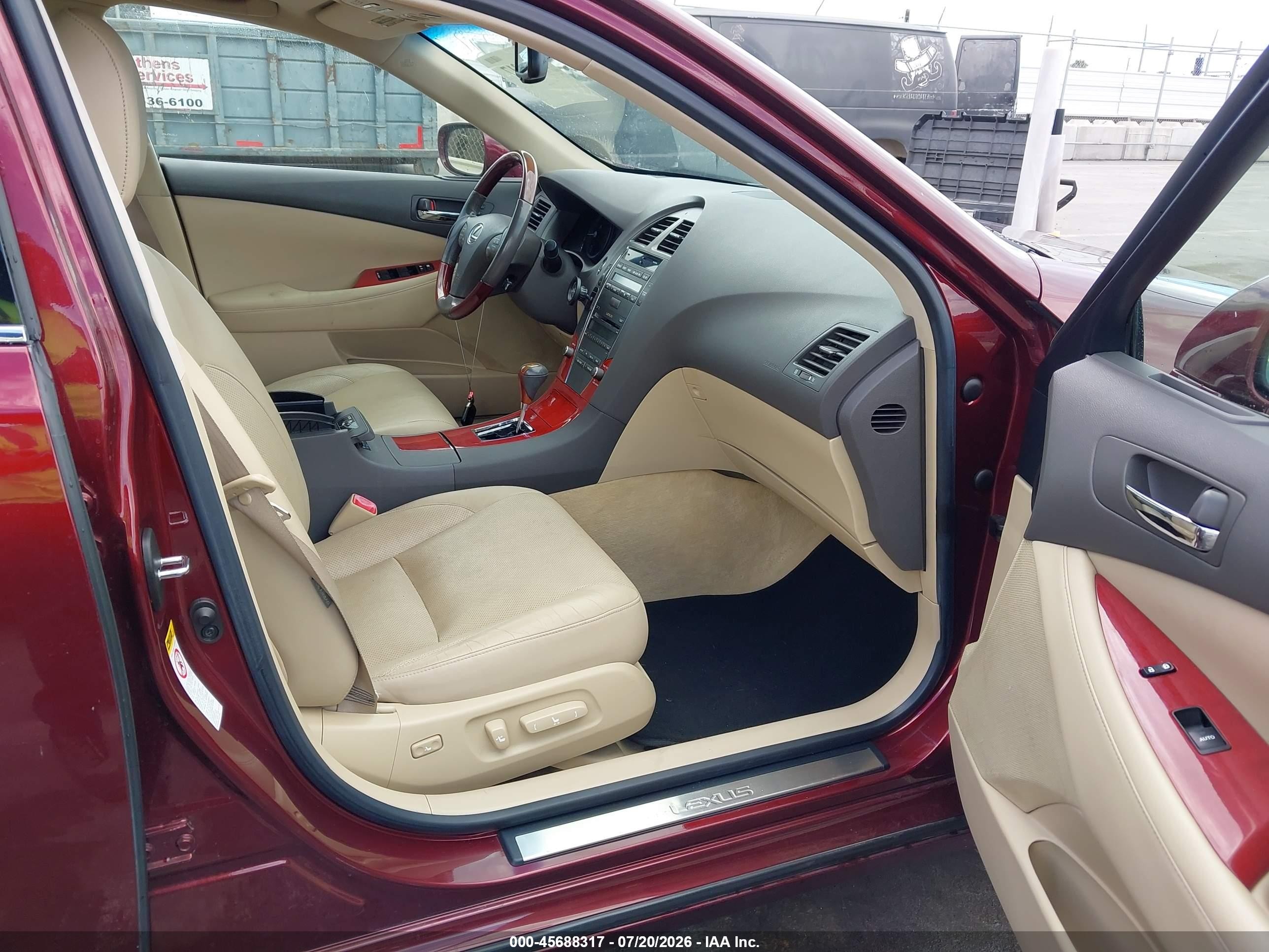 2008 Lexus Es 350   Темно-бордовый vin: JTHBJ46G482264001