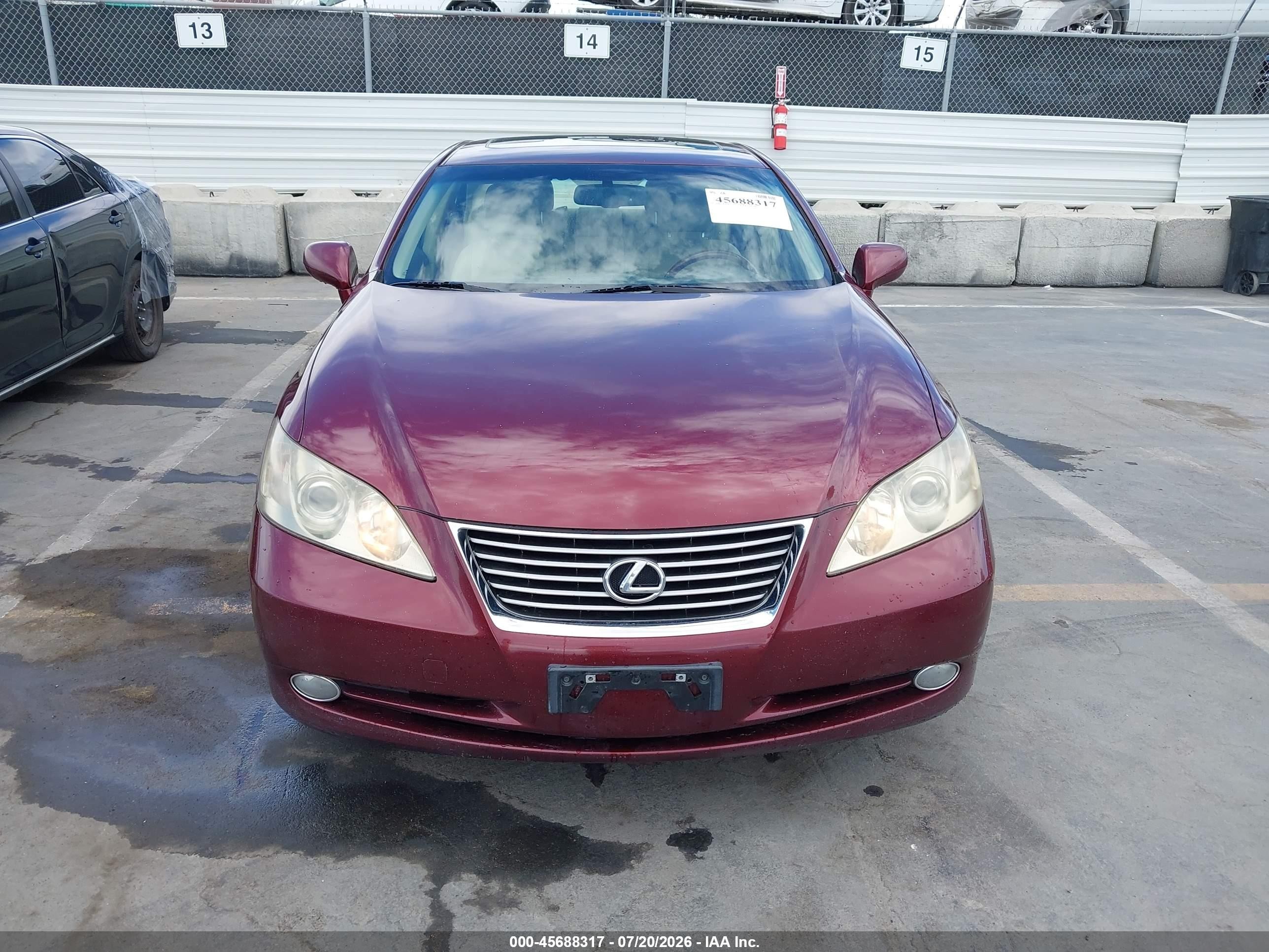2008 Lexus Es 350   Темно-бордовый vin: JTHBJ46G482264001