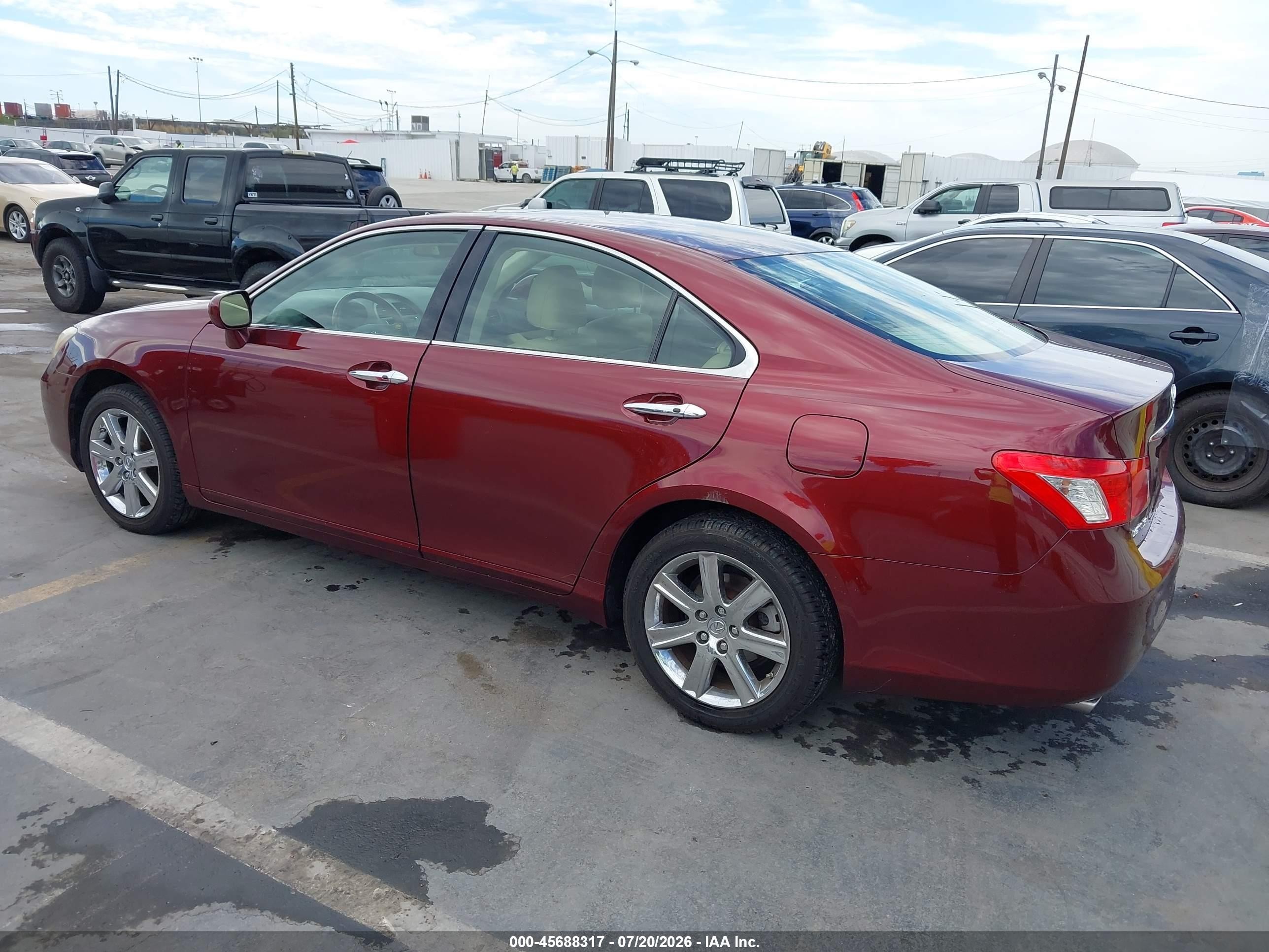 2008 Lexus Es 350   Темно-бордовый vin: JTHBJ46G482264001
