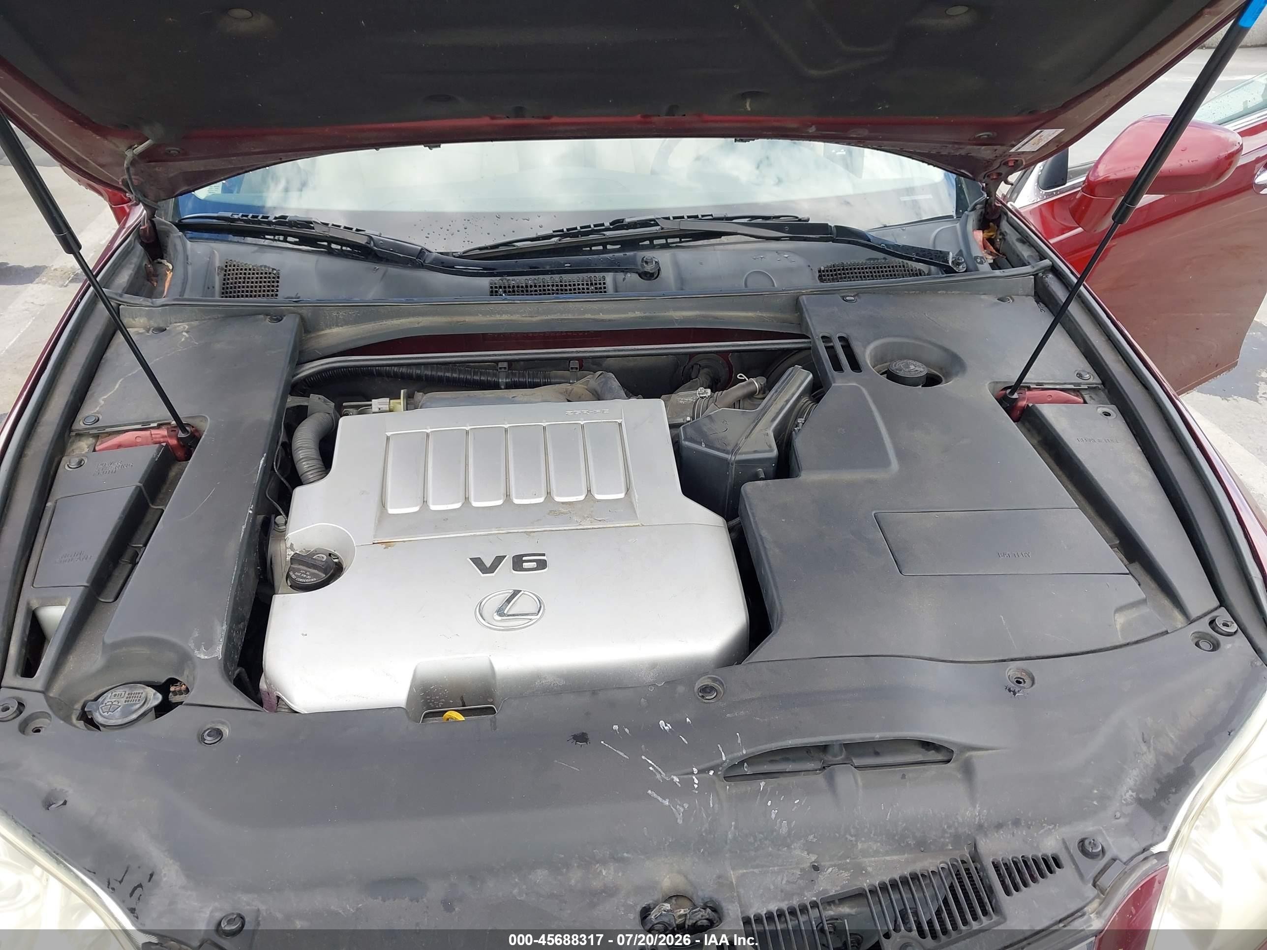 2008 Lexus Es 350   Темно-бордовый vin: JTHBJ46G482264001