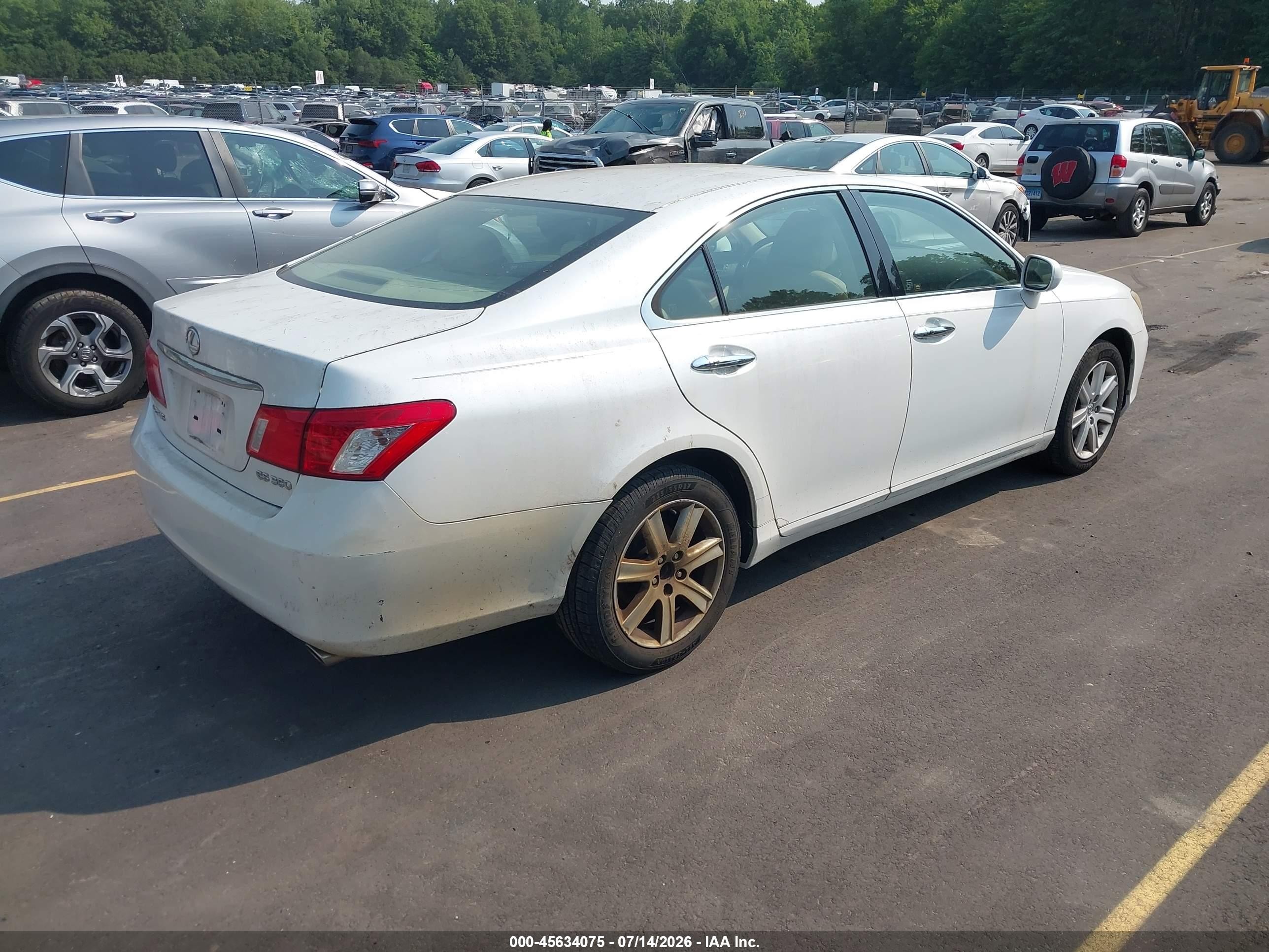 2008 Lexus Es 350   White vin: JTHBJ46G482267593