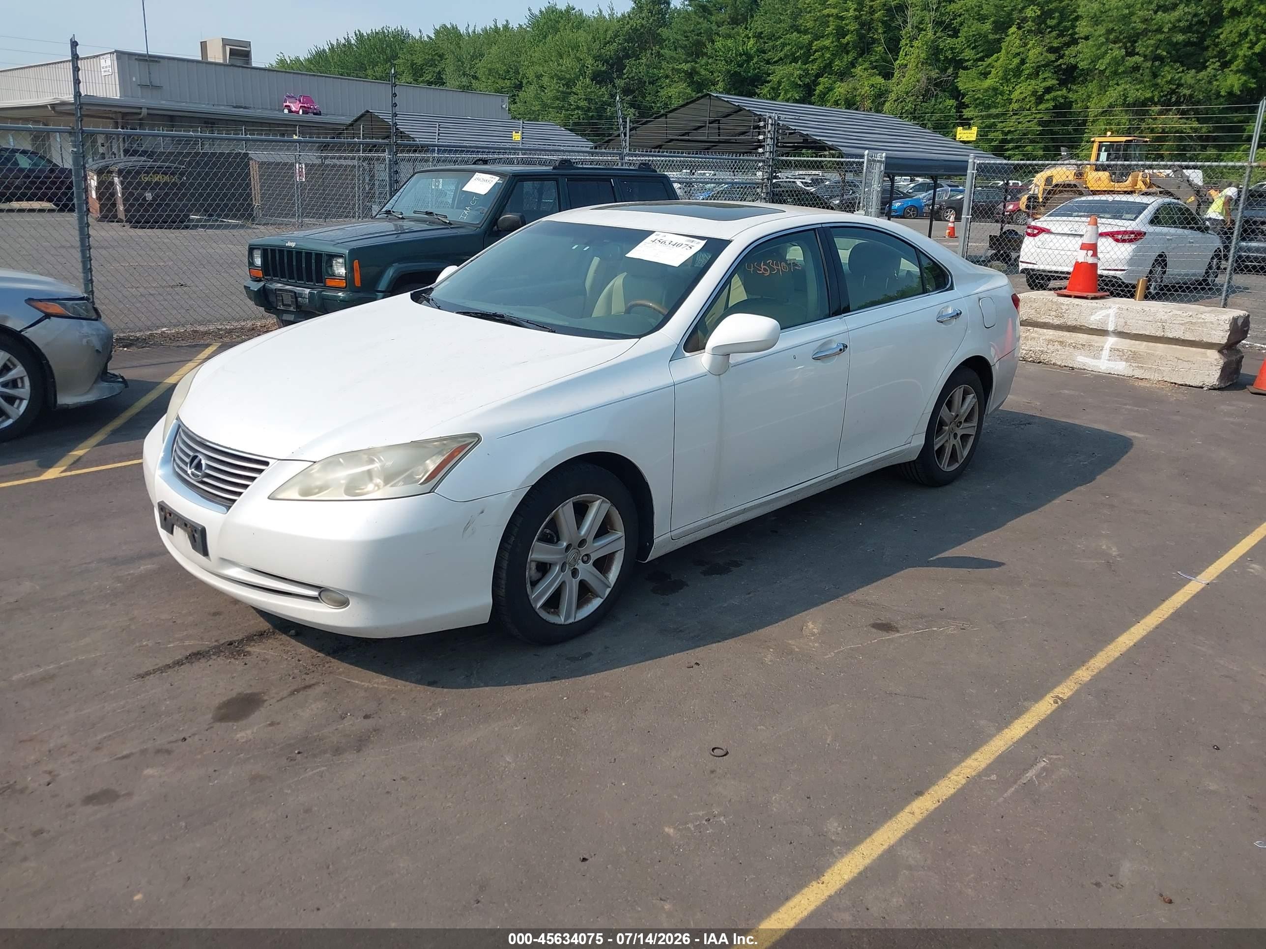 2008 Lexus Es 350   White vin: JTHBJ46G482267593