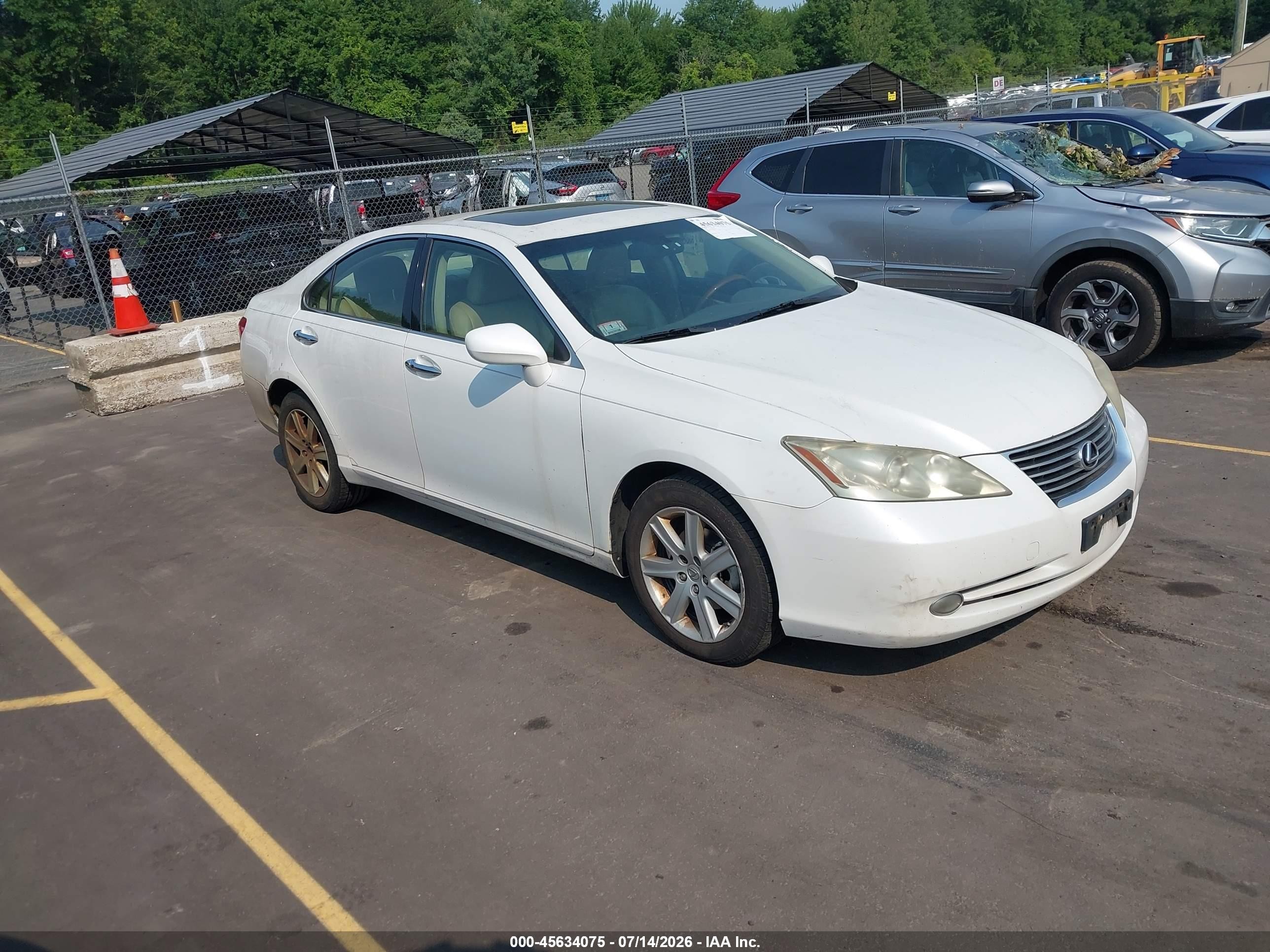 2008 Lexus Es 350   White vin: JTHBJ46G482267593