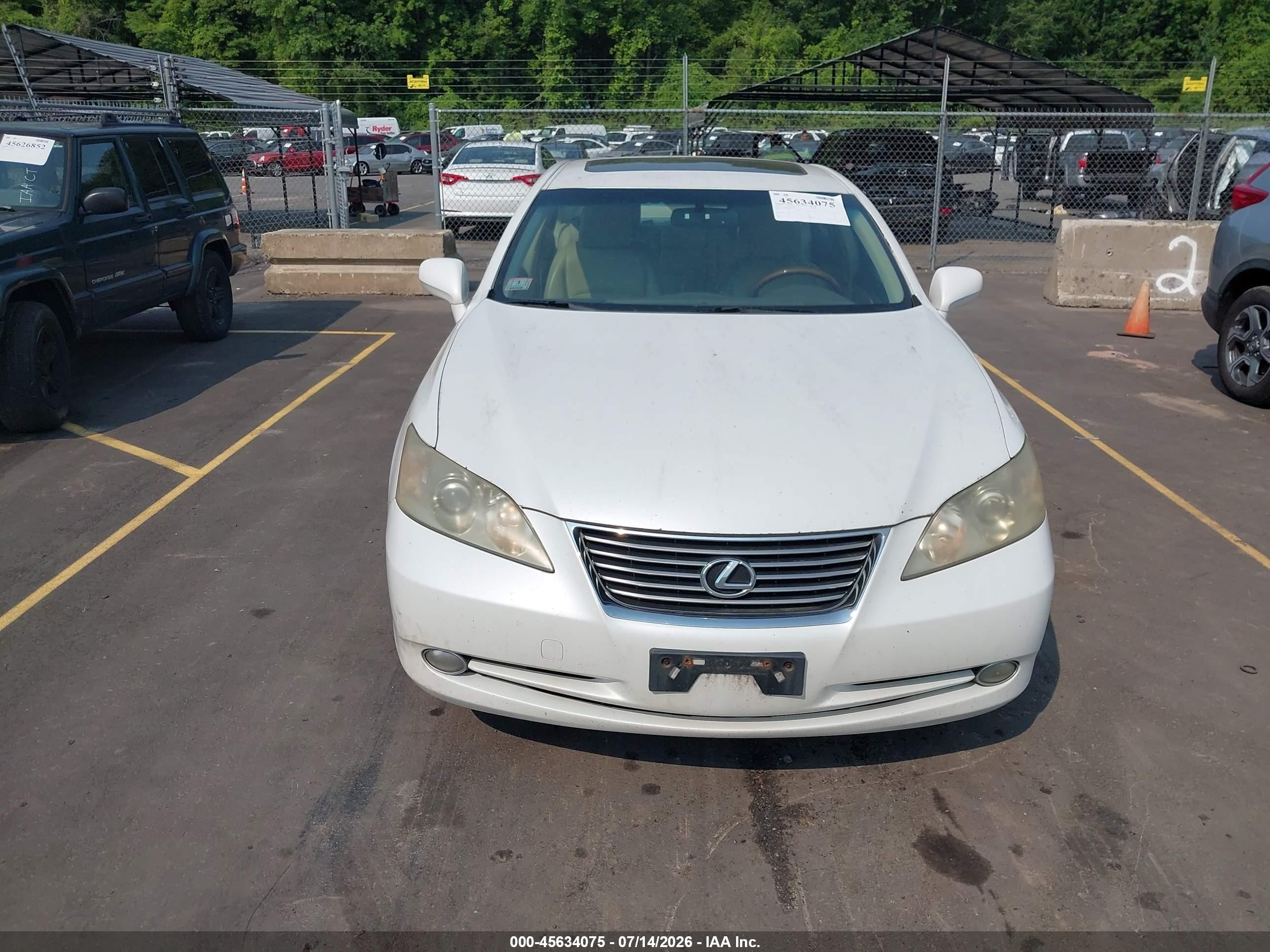 2008 Lexus Es 350   White vin: JTHBJ46G482267593