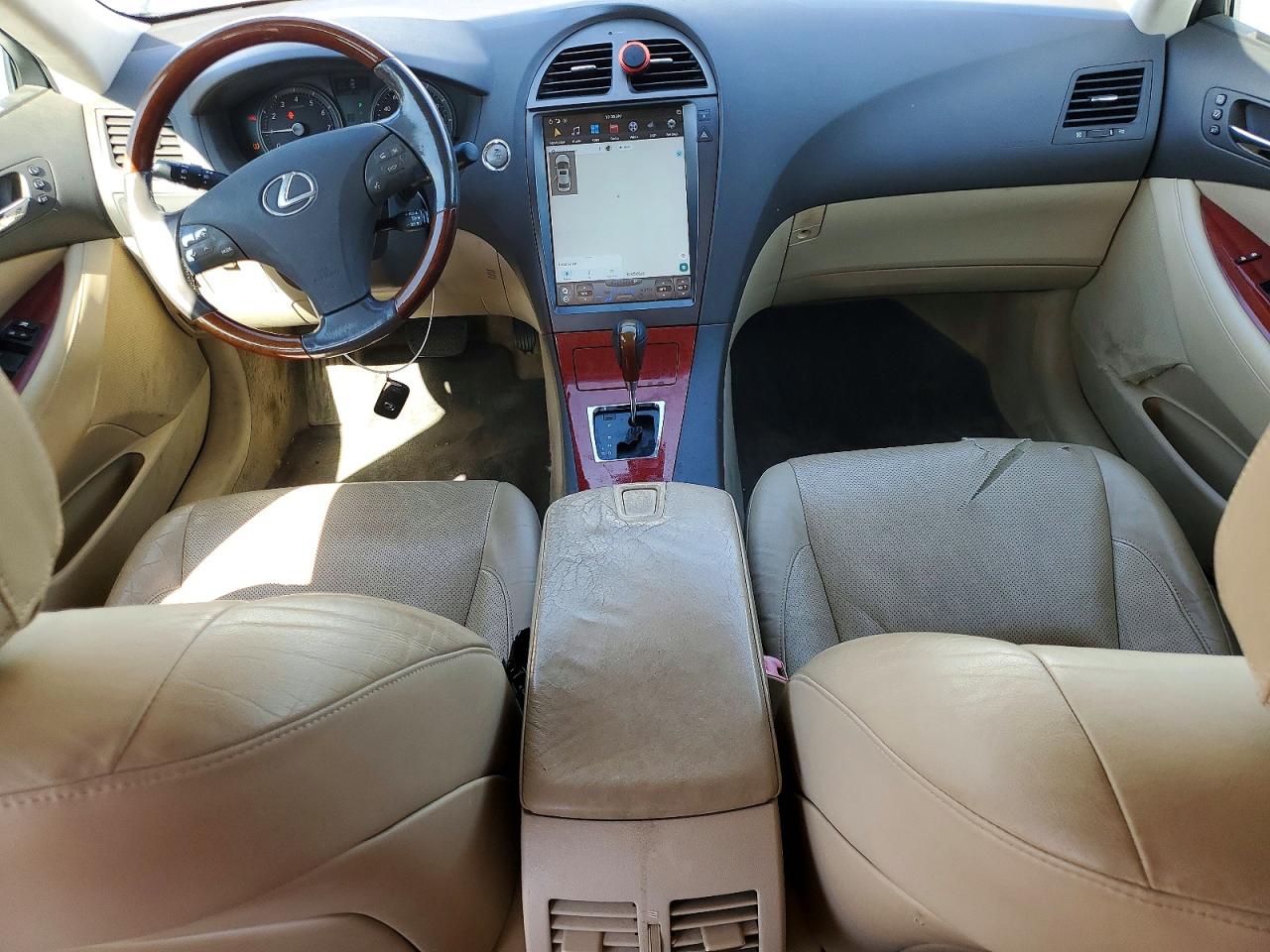 2009 Lexus Es 350 White vin: JTHBJ46G492283813
