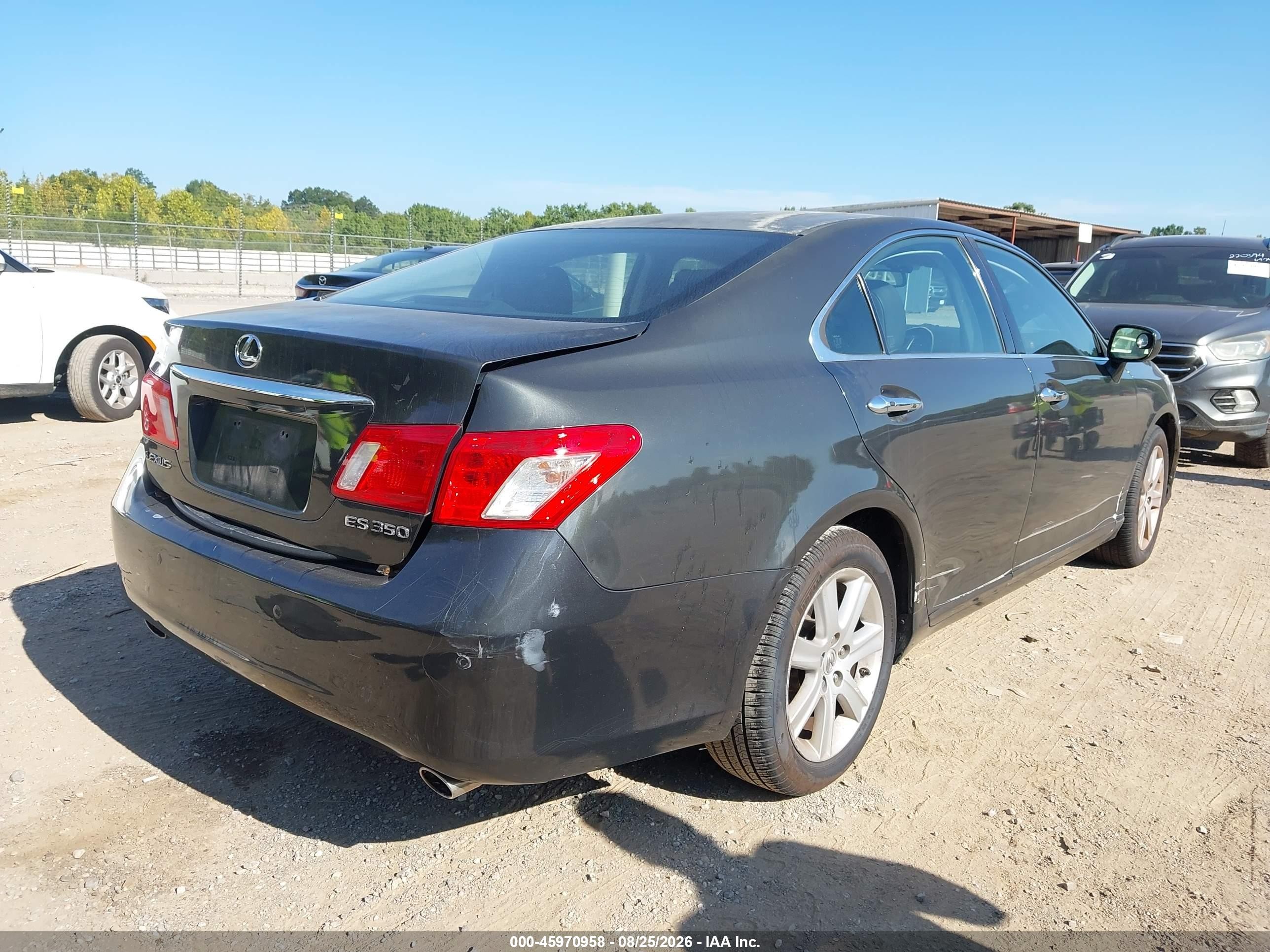 2009 Lexus Es 350 Black vin: JTHBJ46G492286291