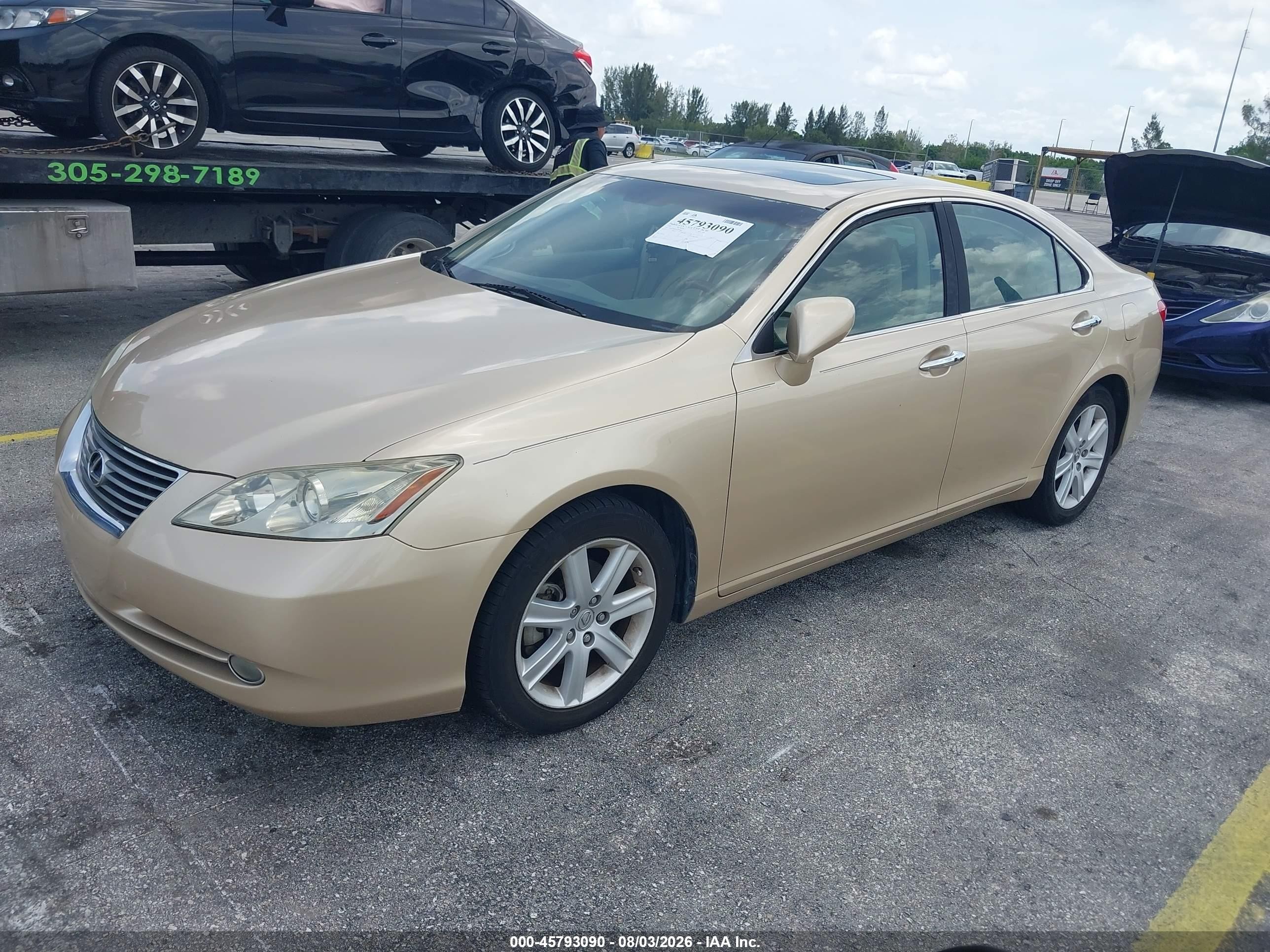 2009 Lexus Es 350   Gold vin: JTHBJ46G492286985