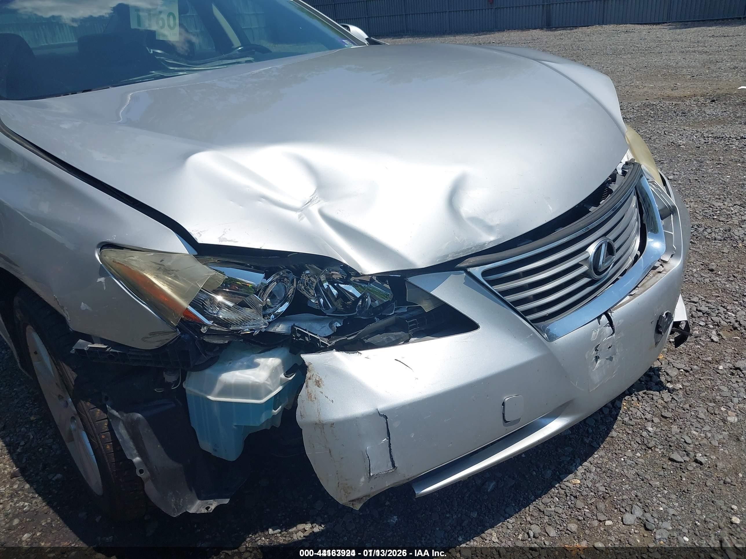 2009 Lexus Es 350   Серебряный vin: JTHBJ46G492298201