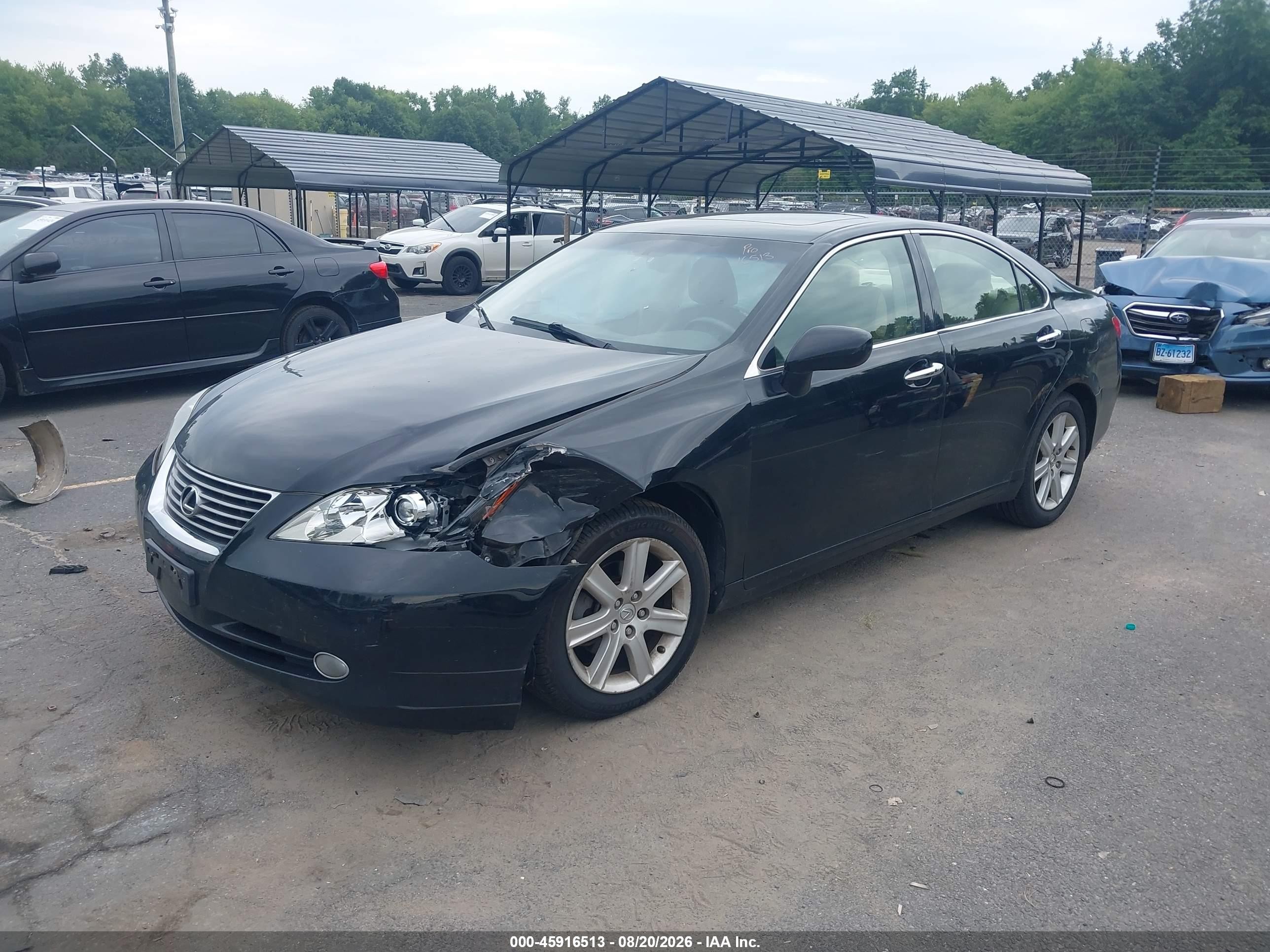 2009 Lexus Es 350 Black vin: JTHBJ46G492307818