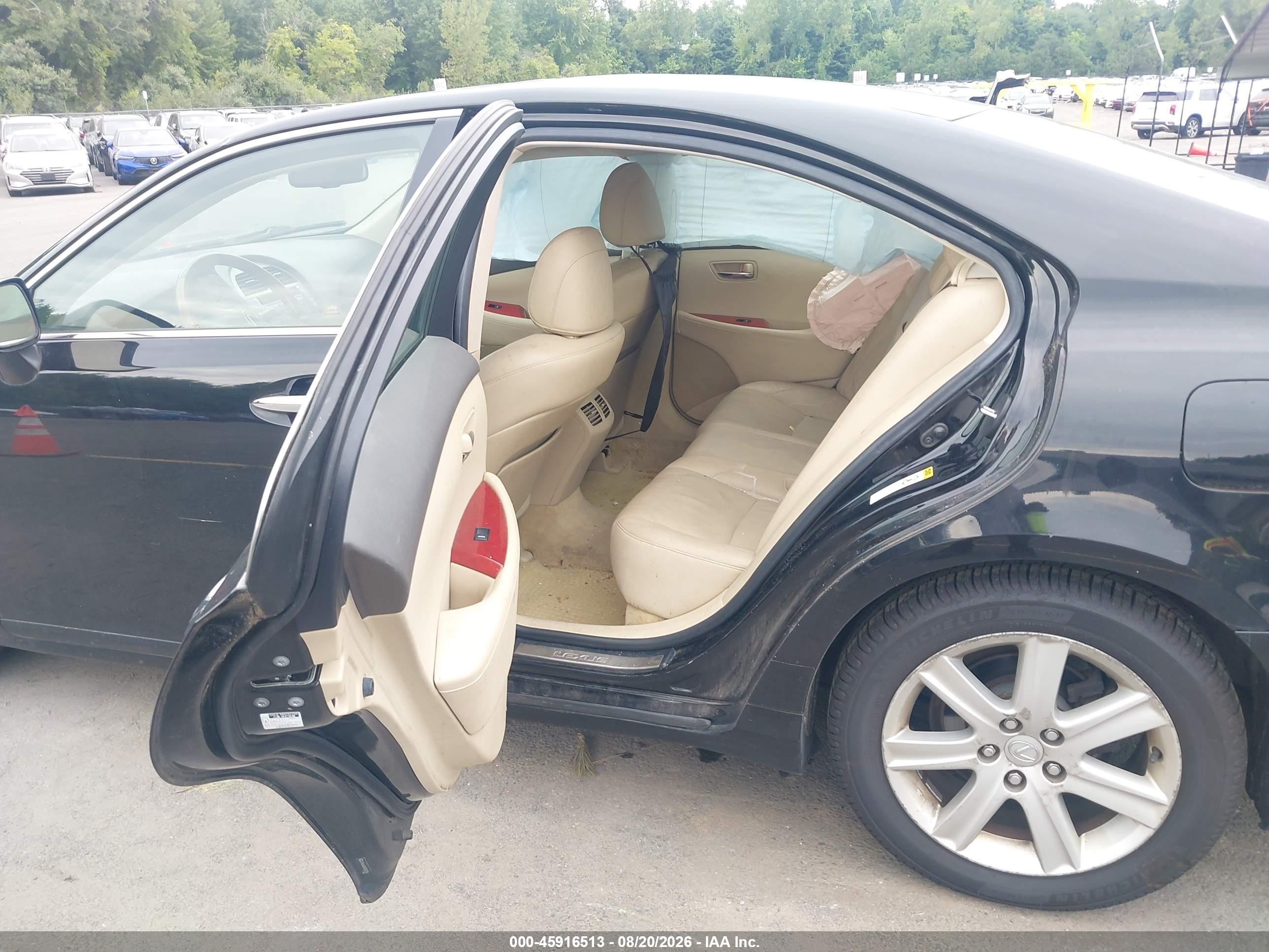 2009 Lexus Es 350 Black vin: JTHBJ46G492307818