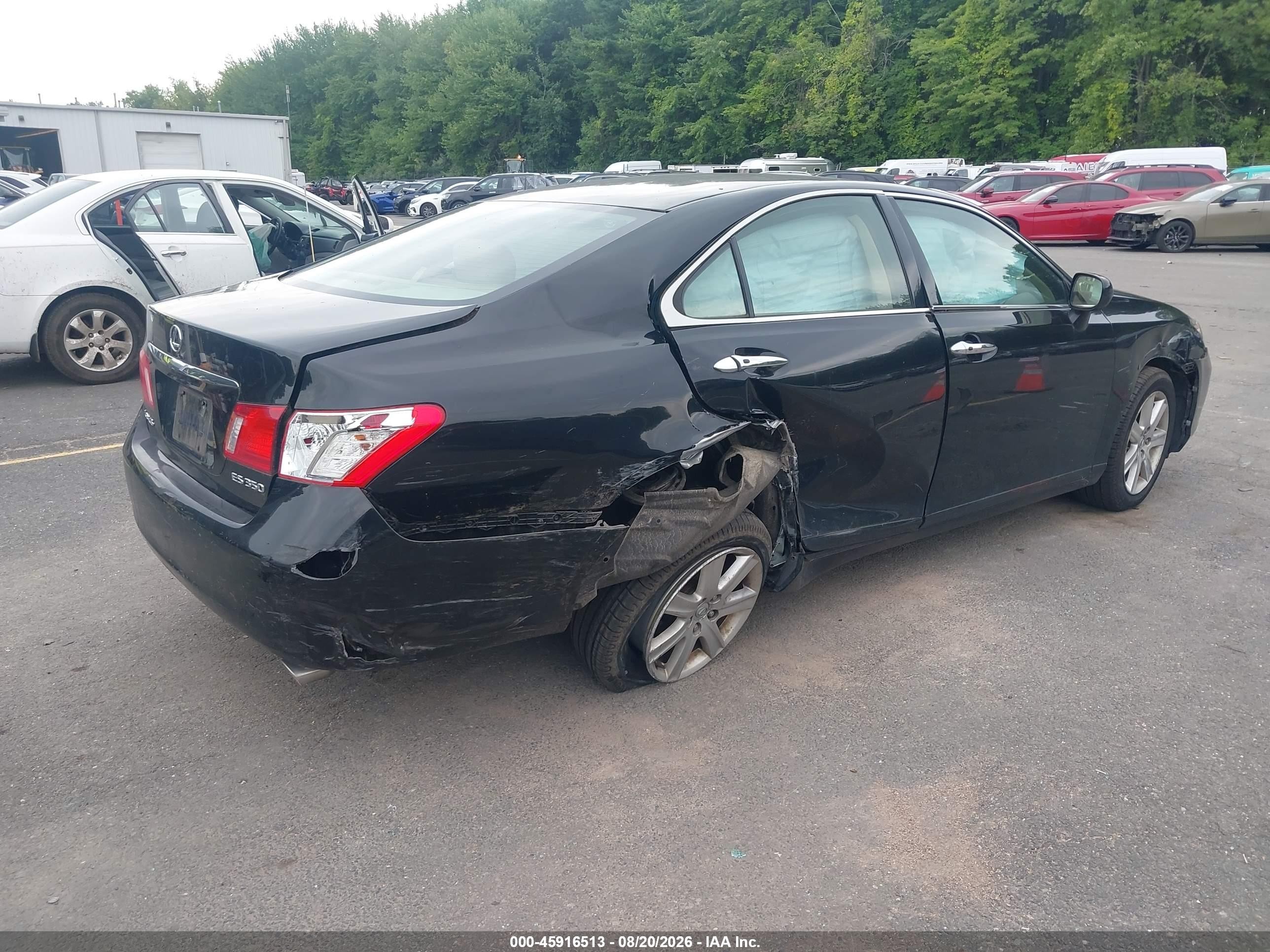 2009 Lexus Es 350 Black vin: JTHBJ46G492307818