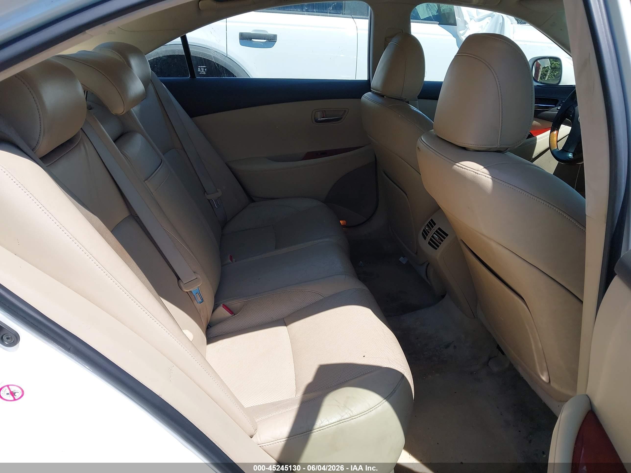 2009 Lexus Es 350 White vin: JTHBJ46G492319421