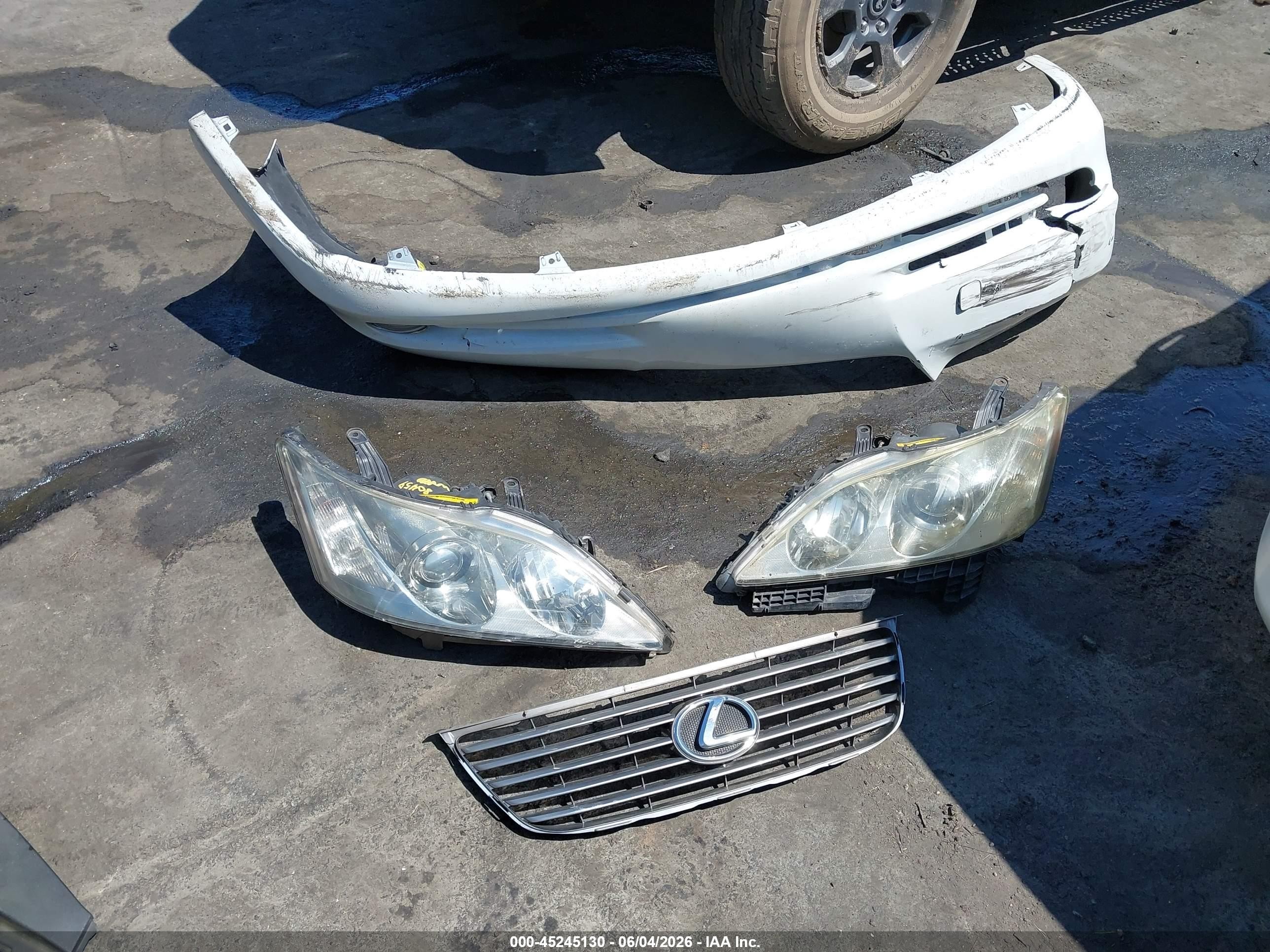 2009 Lexus Es 350 White vin: JTHBJ46G492319421