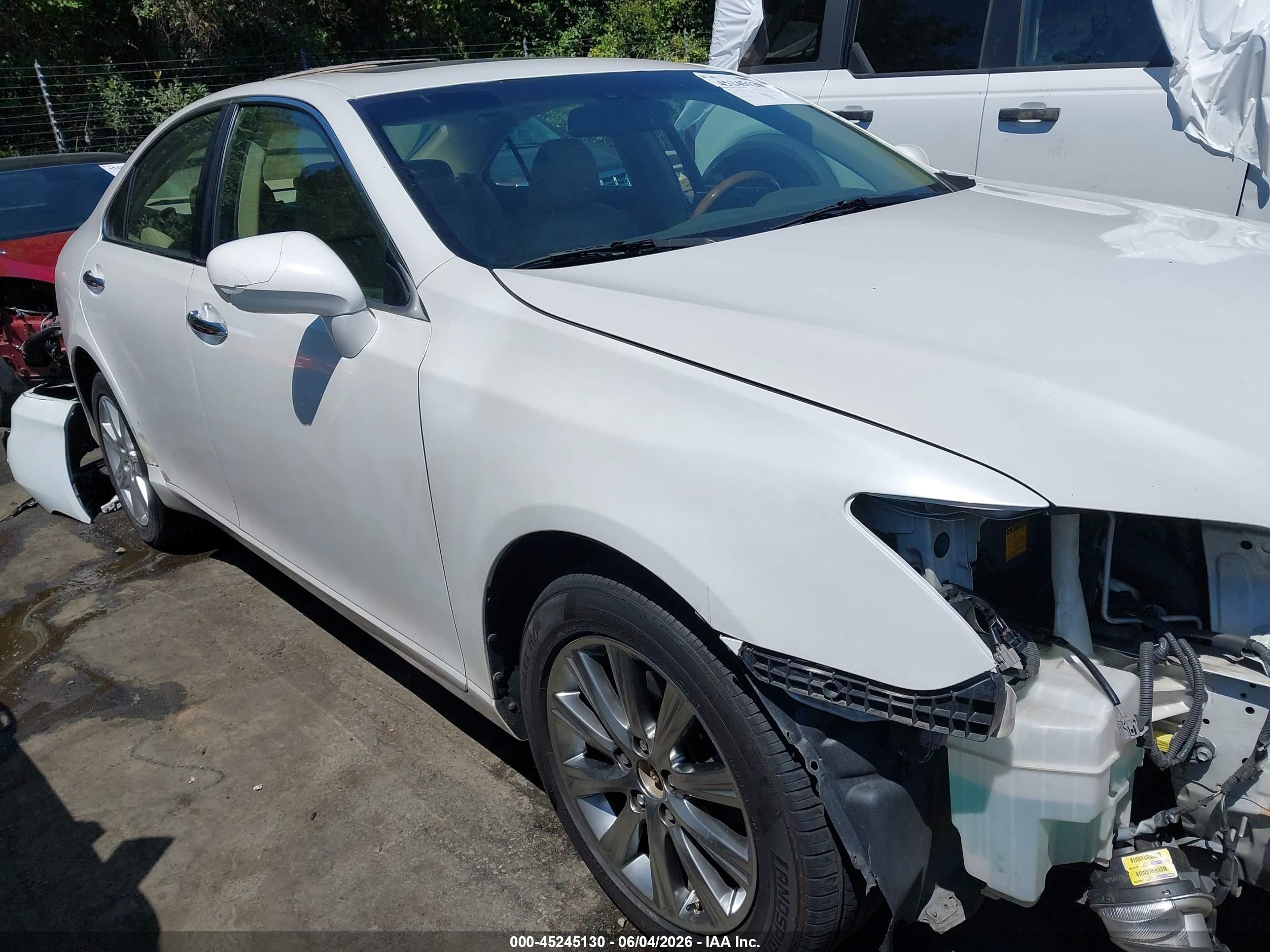 2009 Lexus Es 350 White vin: JTHBJ46G492319421