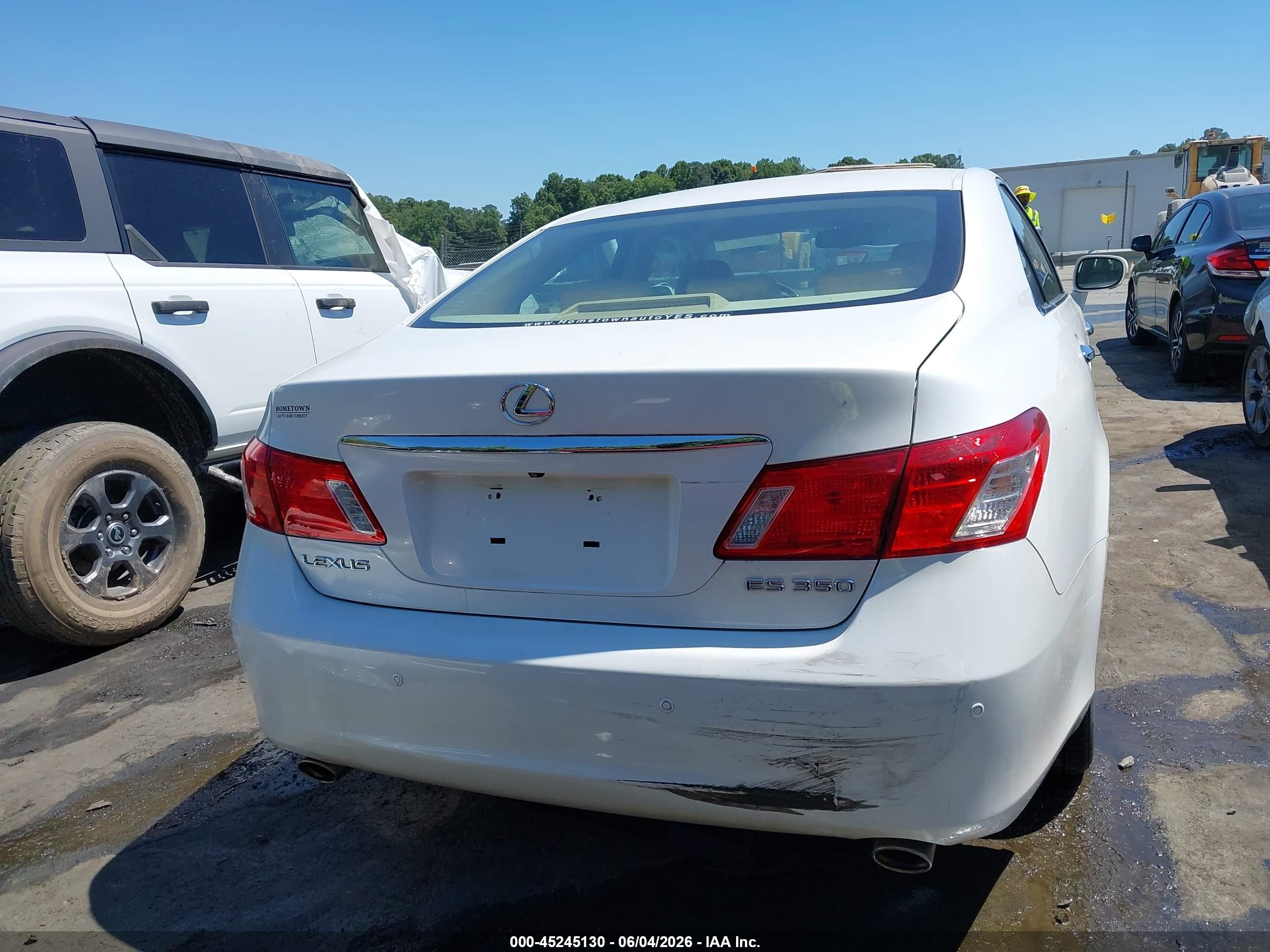 2009 Lexus Es 350 White vin: JTHBJ46G492319421