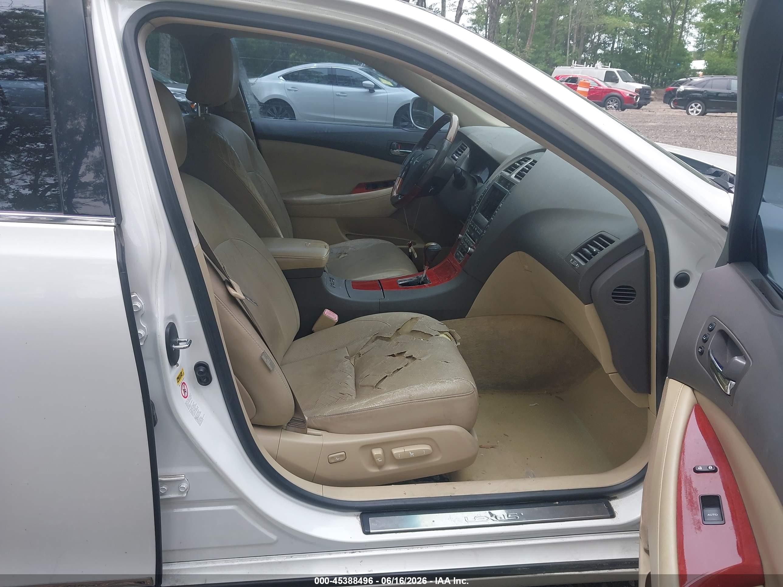 2009 Lexus Es 350   Белый vin: JTHBJ46G492333786