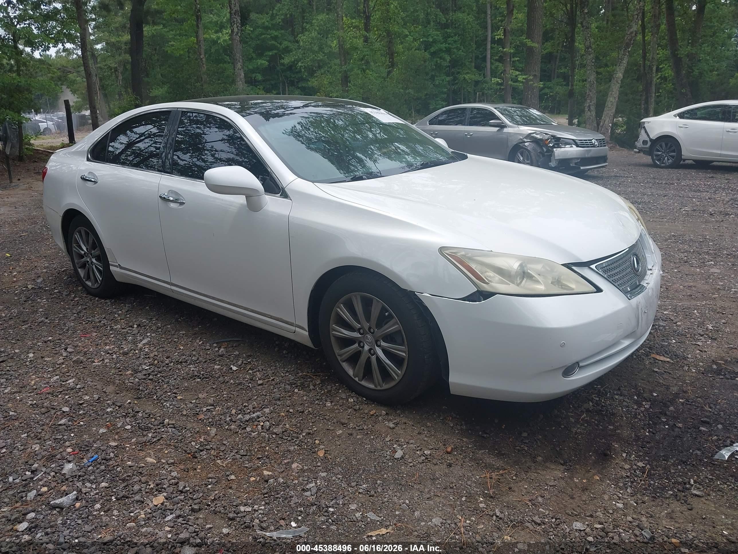 2009 Lexus Es 350   White vin: JTHBJ46G492333786