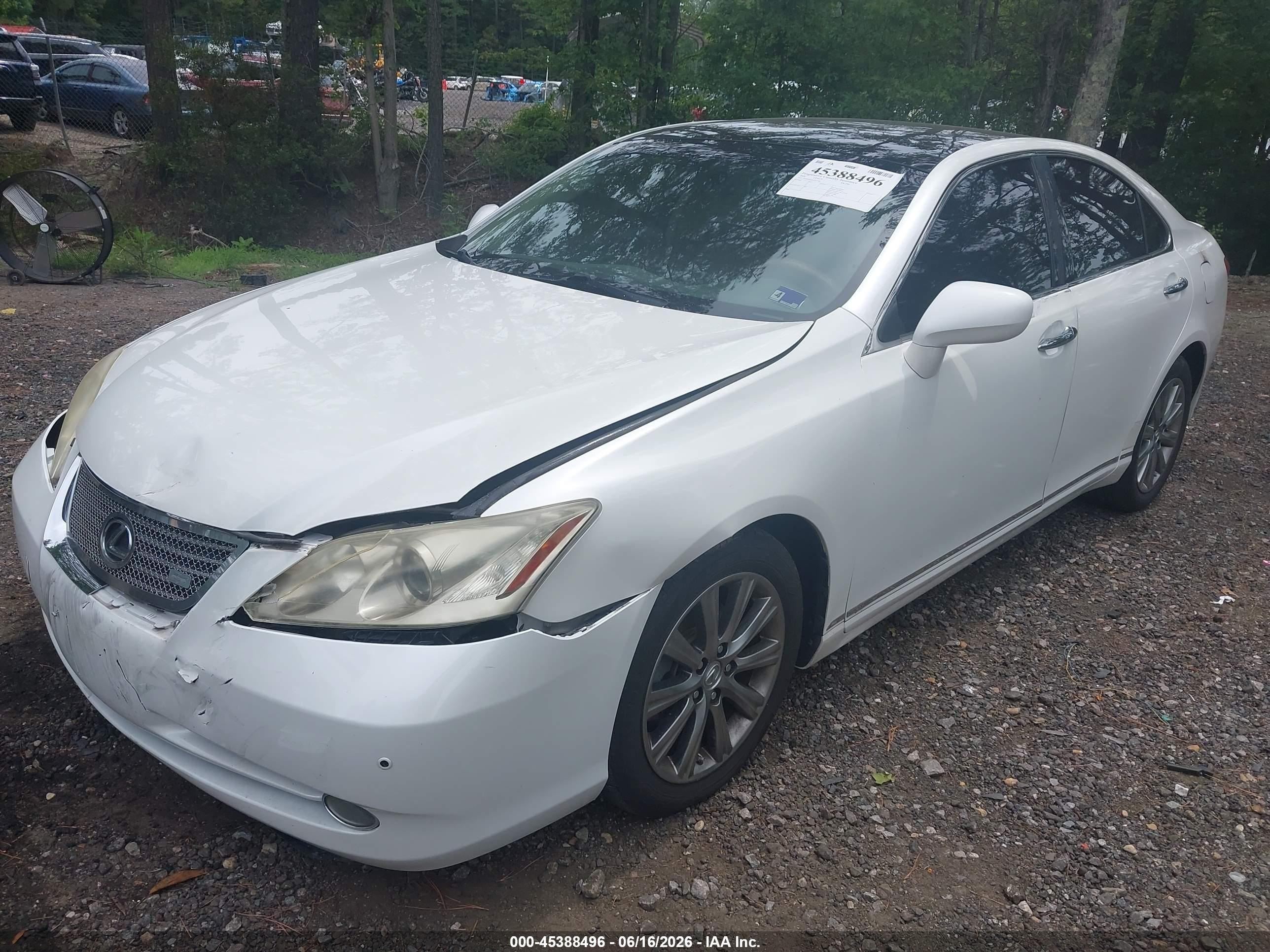 2009 Lexus Es 350   Белый vin: JTHBJ46G492333786