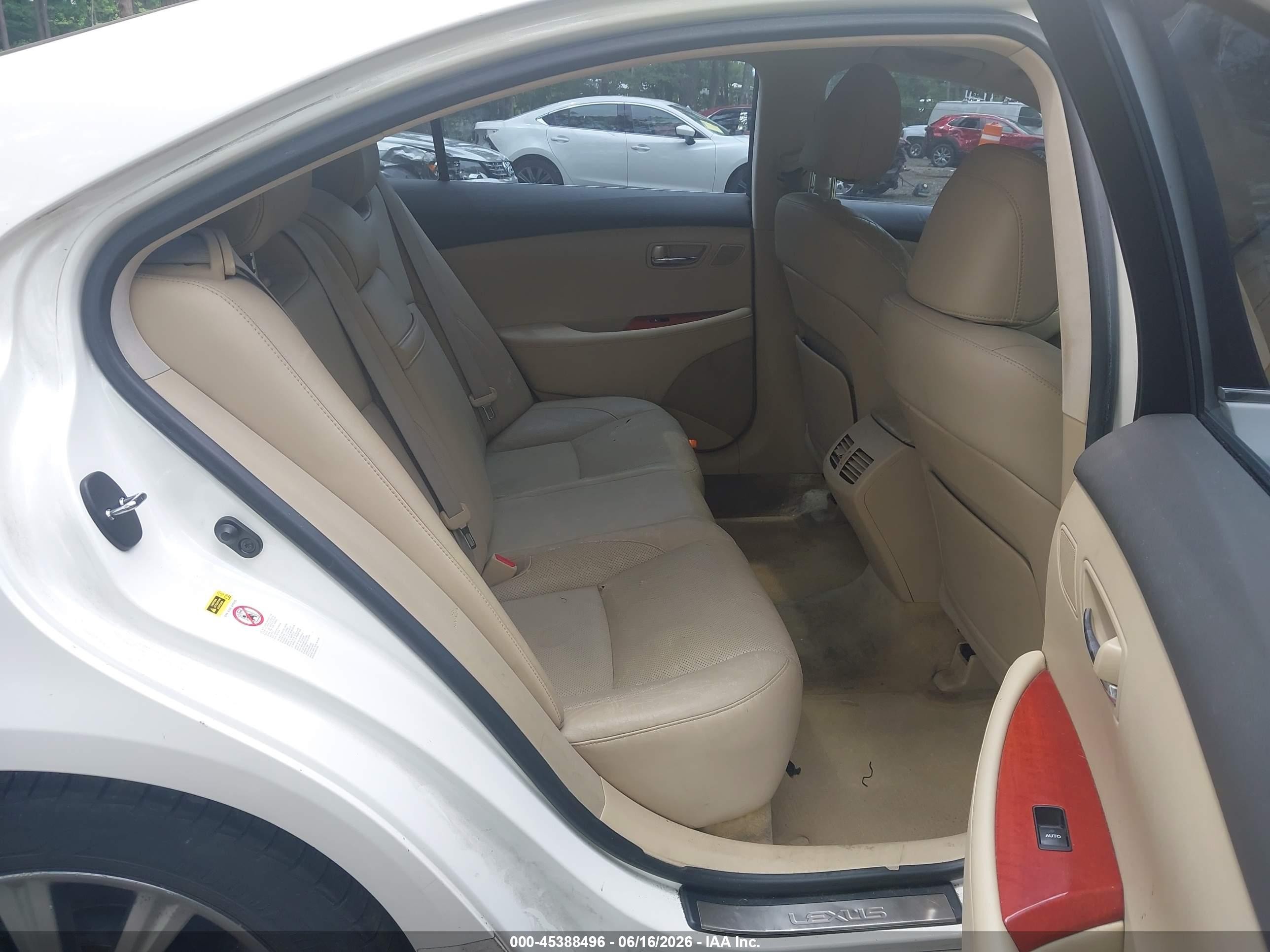 2009 Lexus Es 350   Белый vin: JTHBJ46G492333786
